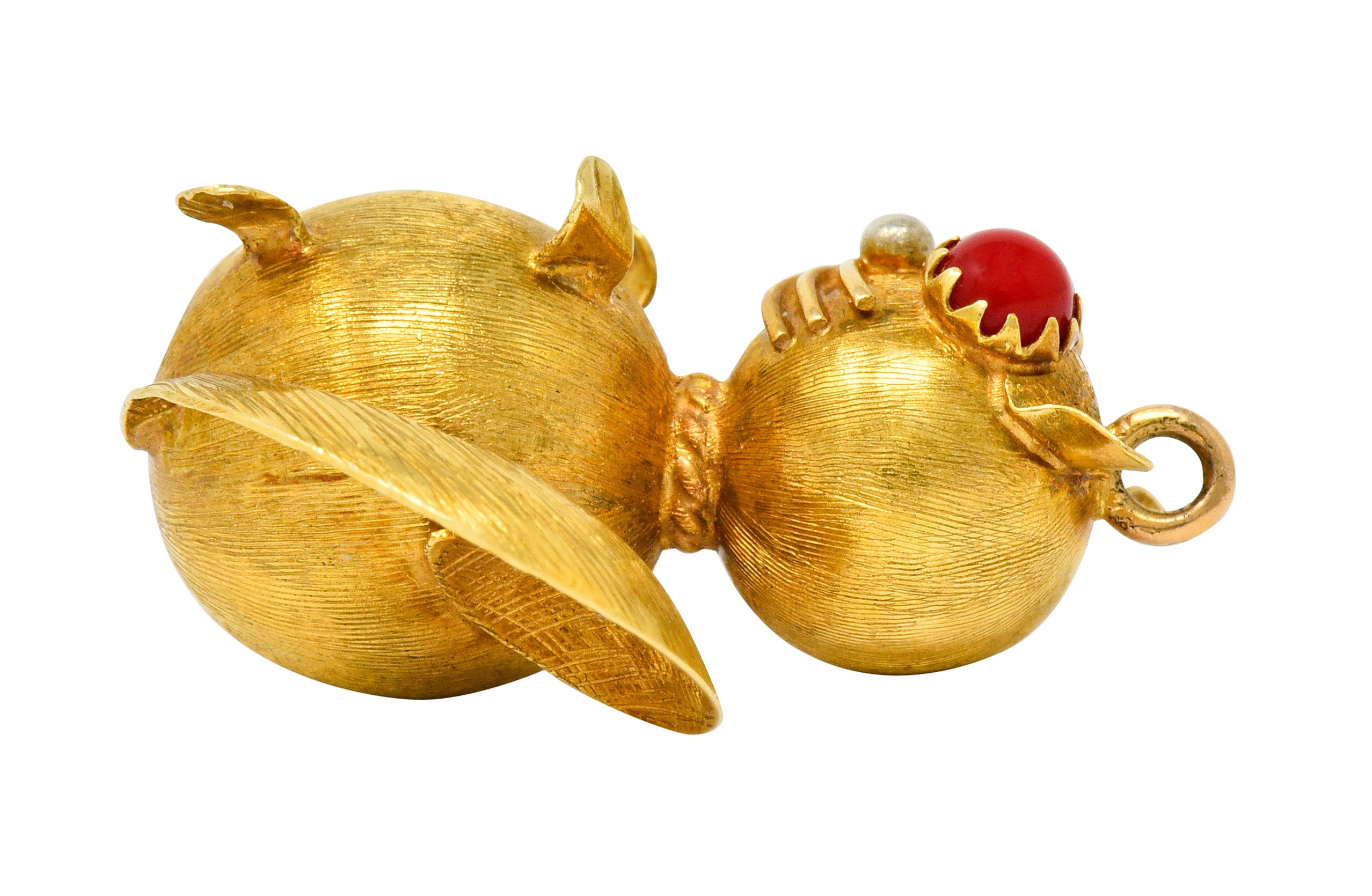 Vintage Italian 18 Karat Two-Tone Gold Cat Pendant Charm - Wilson's Estate Jewelry