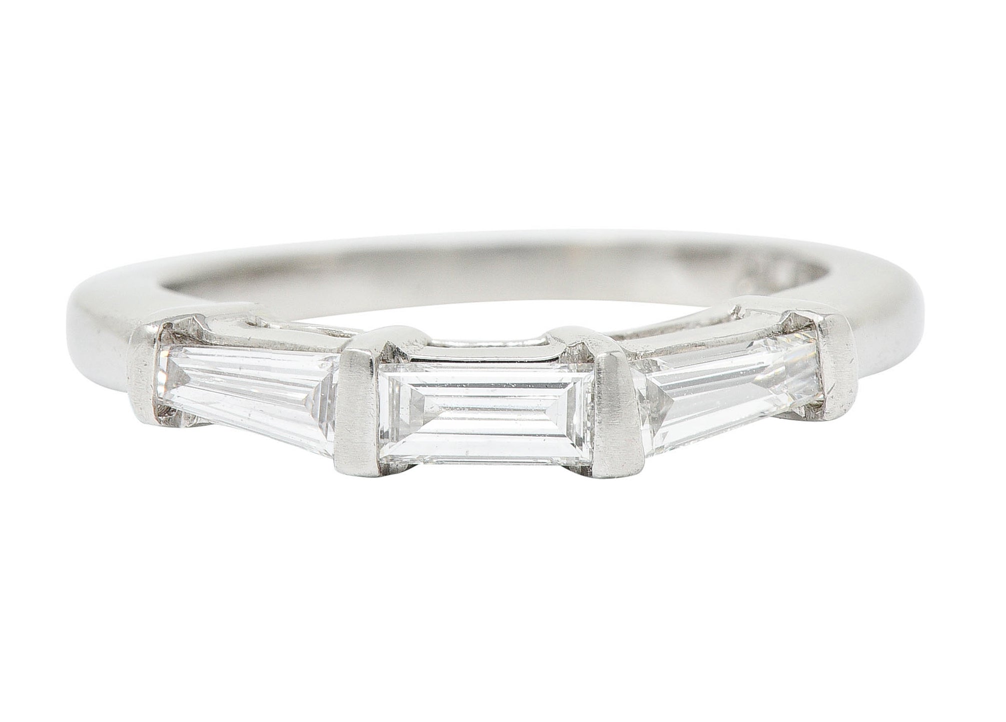 1950's Mid-Century 0.50 CTW Baguette Diamond Platinum Band RingRing - Wilson's Estate Jewelry