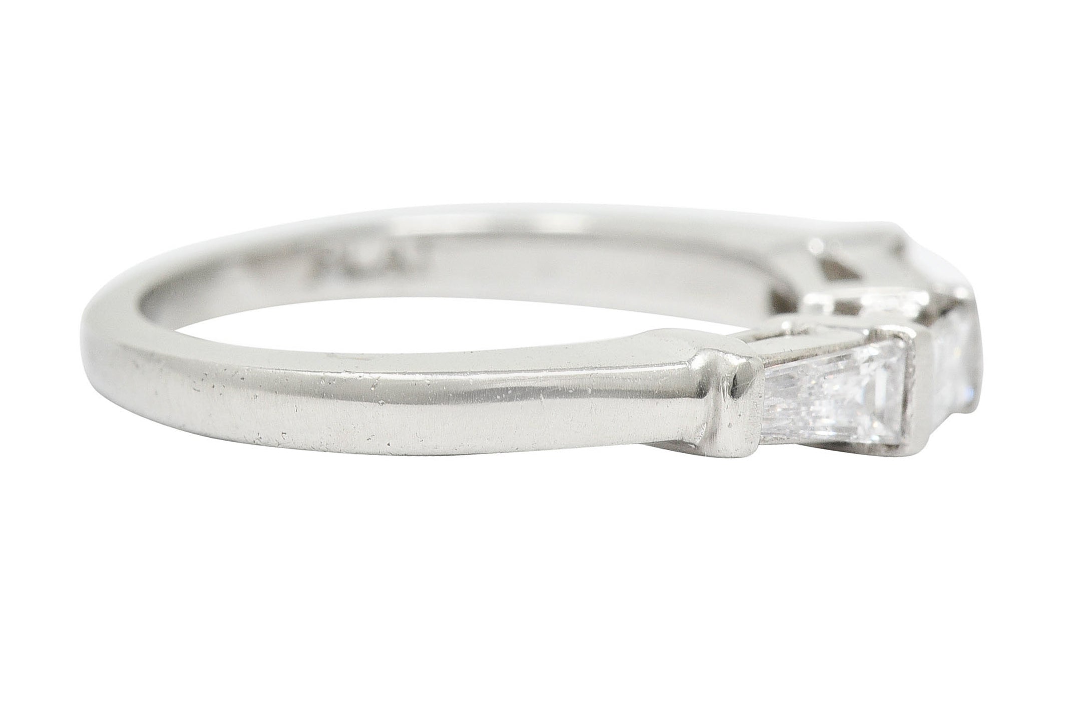1950's Mid-Century 0.50 CTW Baguette Diamond Platinum Band RingRing - Wilson's Estate Jewelry