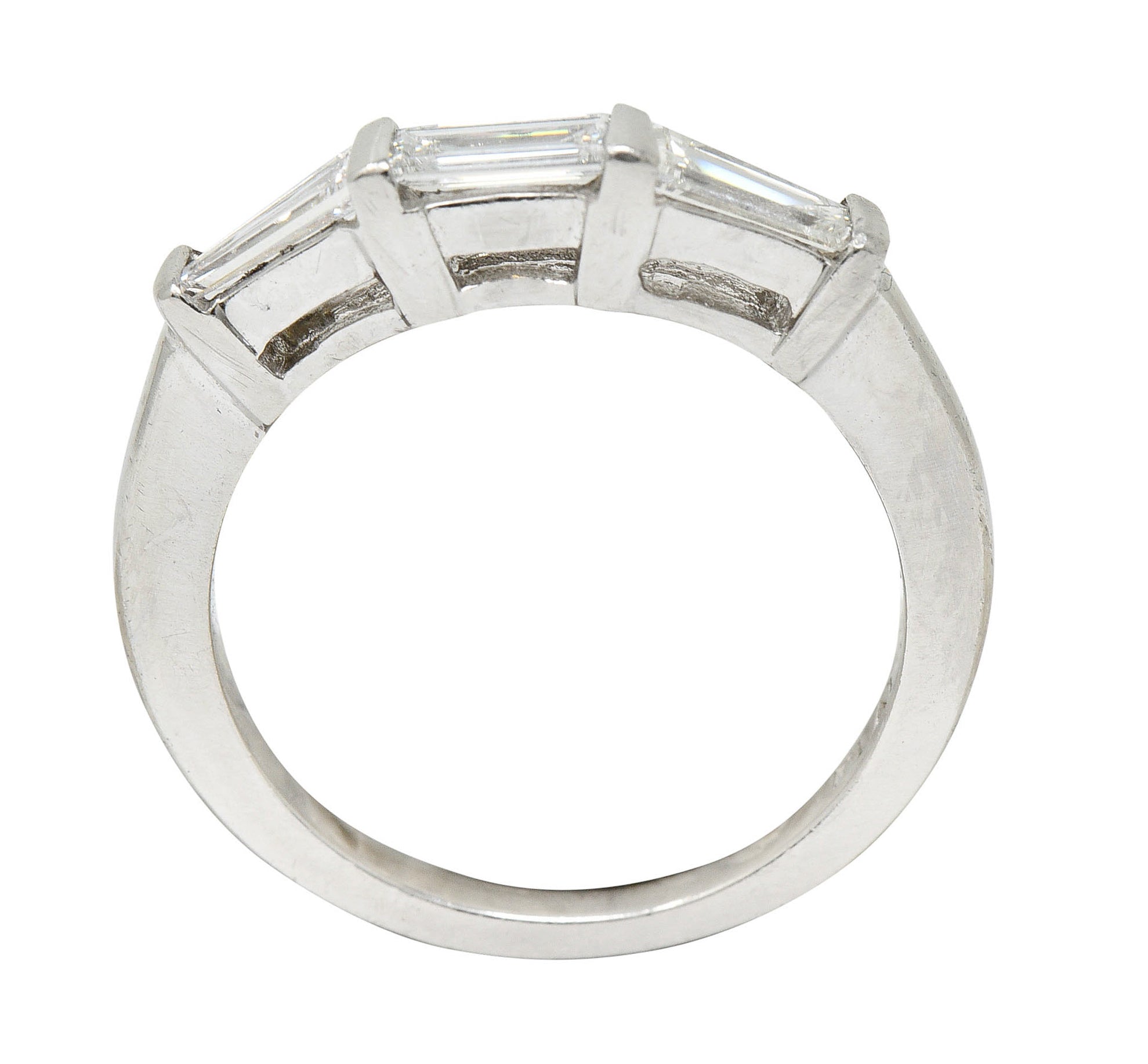 1950's Mid-Century 0.50 CTW Baguette Diamond Platinum Band RingRing - Wilson's Estate Jewelry