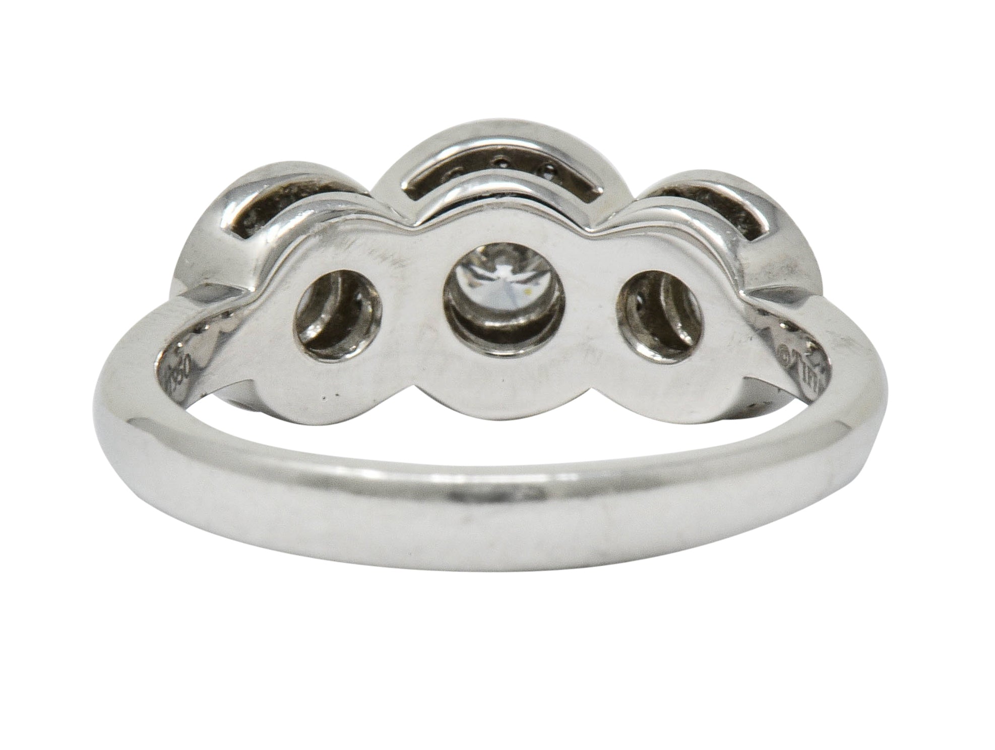 Tiffany & Co. Contemporary 1.00 CTW Diamond Platinum Three Stone Circlet Ring - Wilson's Estate Jewelry