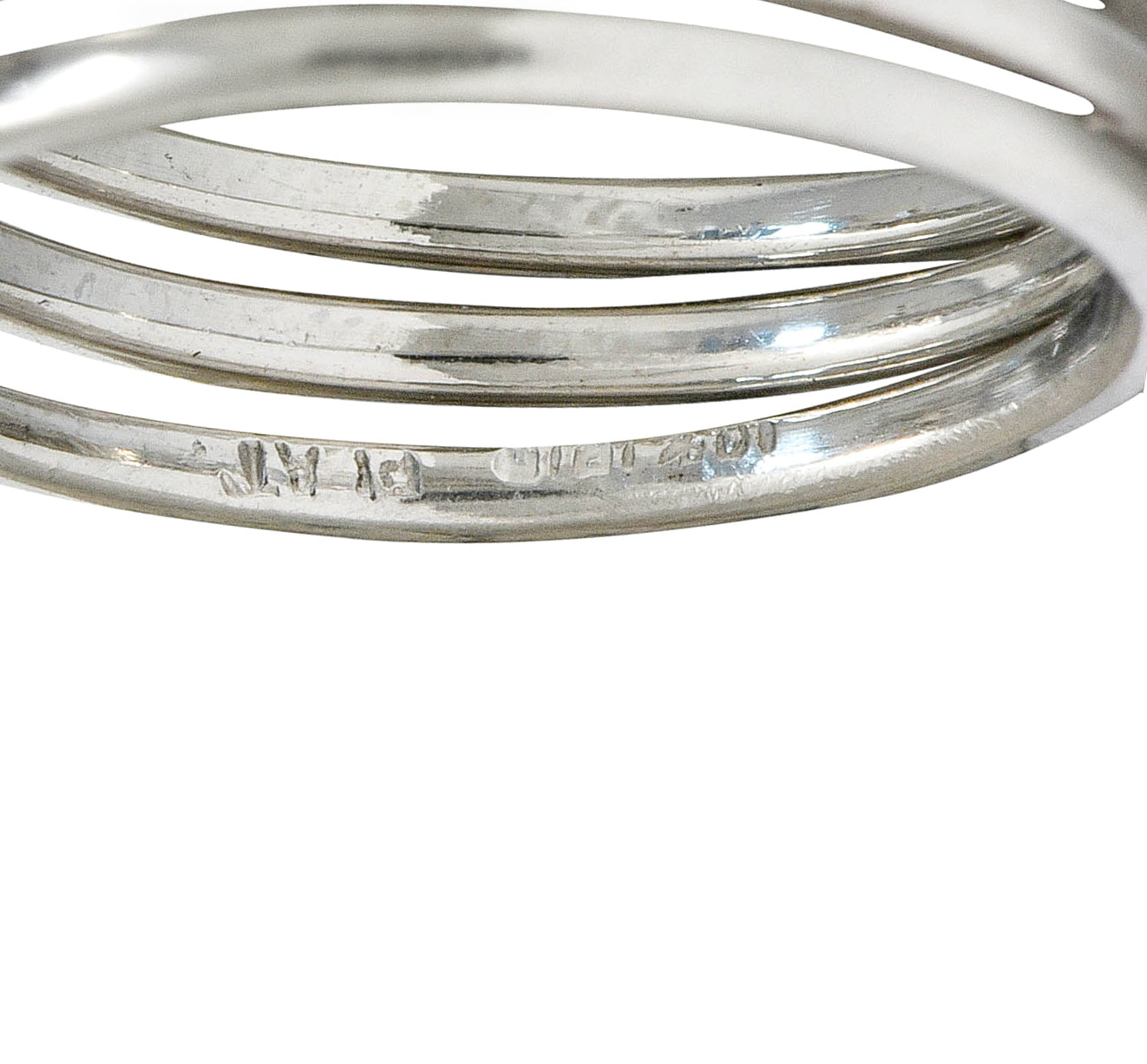 .11111 *1950's Mid-Century 15.40 CTW Aquamarine Diamond Platinum Cocktail Ring - Wilson's Estate Jewelry