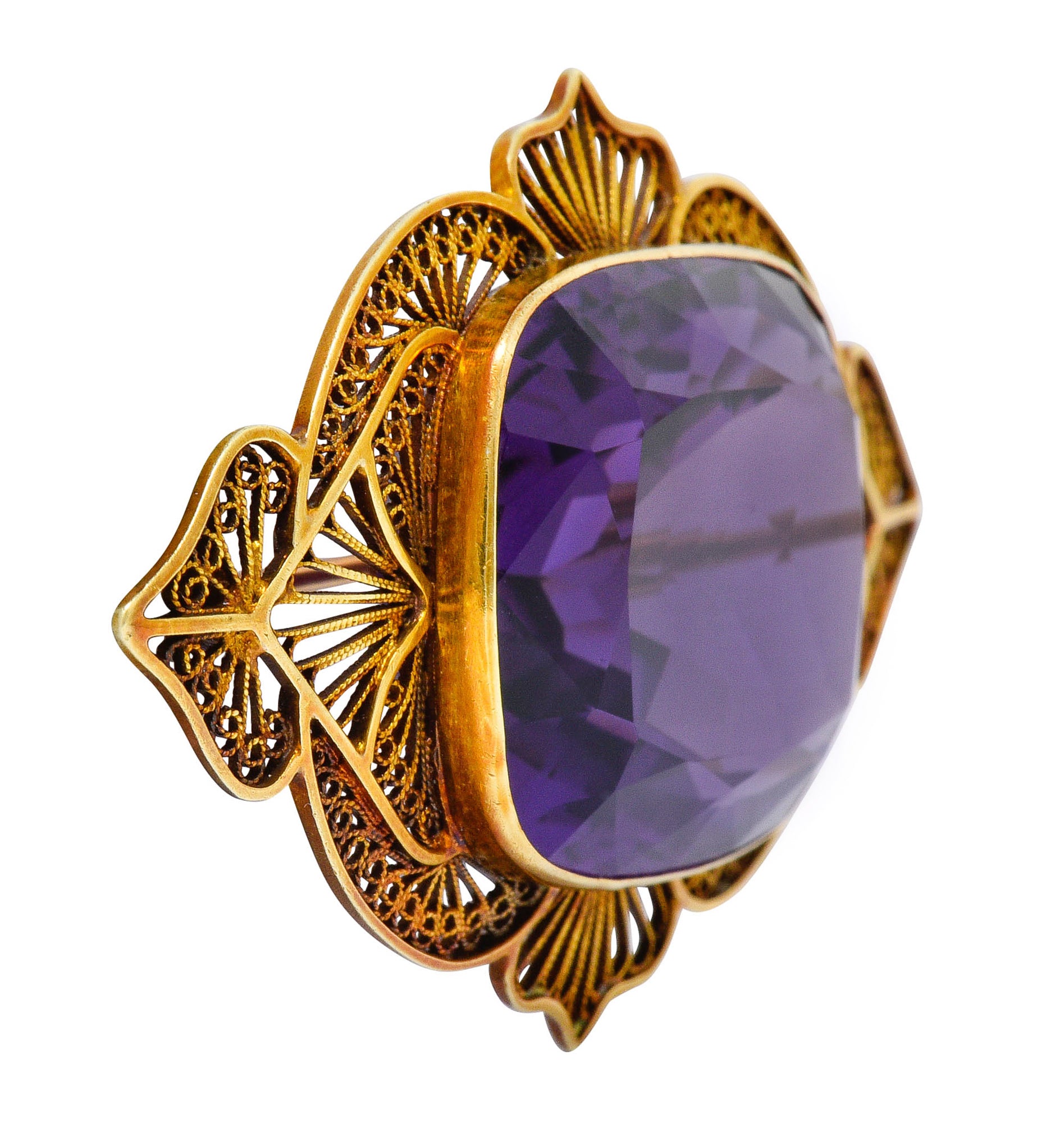 Victorian Amethyst 18 Karat Gold Brooch Circa 1900Brooch - Wilson's Estate Jewelry