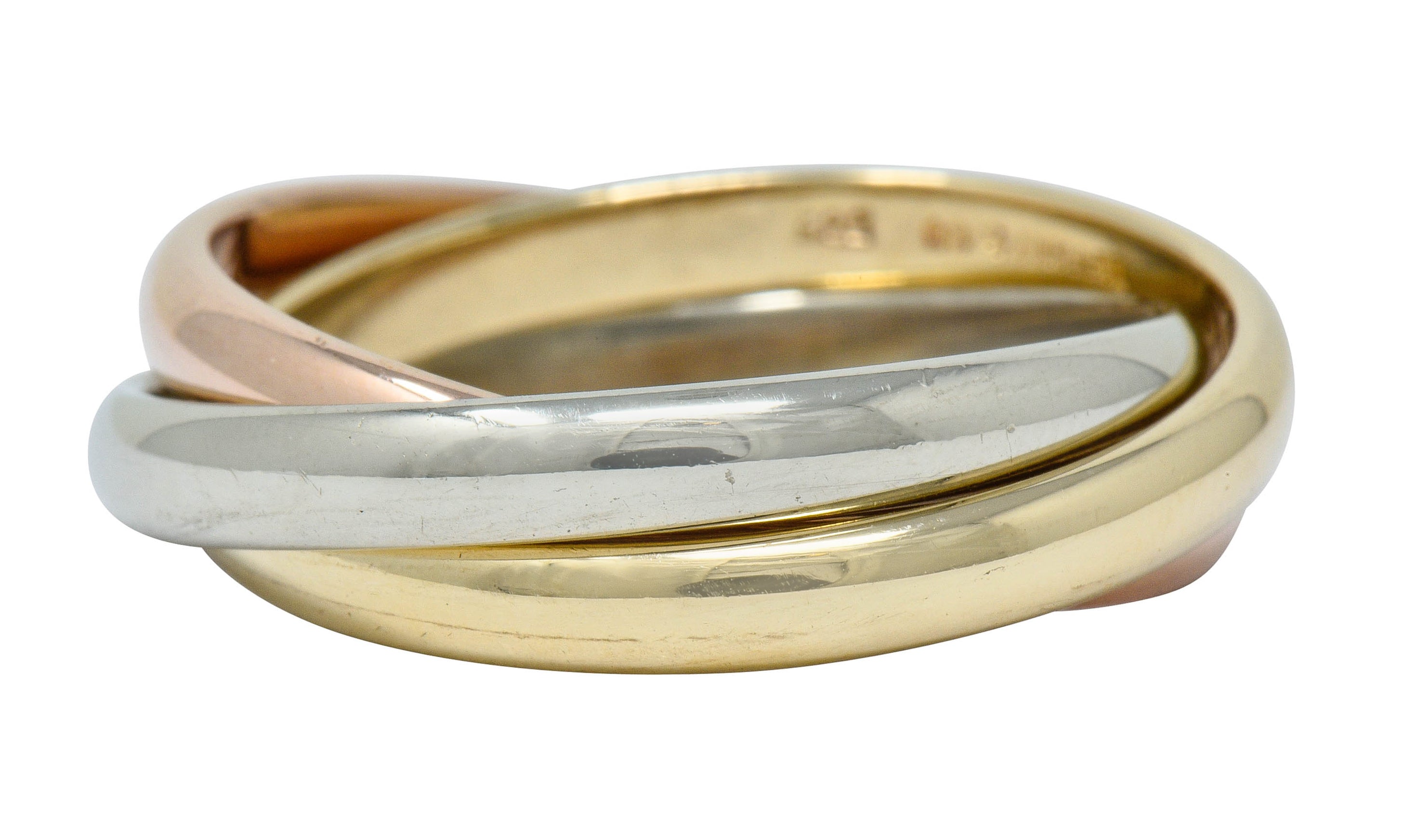 Tiffany & Co. Vintage 14 Karat Tri-Colored Gold Paloma's Melody Rolling Band RingRing - Wilson's Estate Jewelry