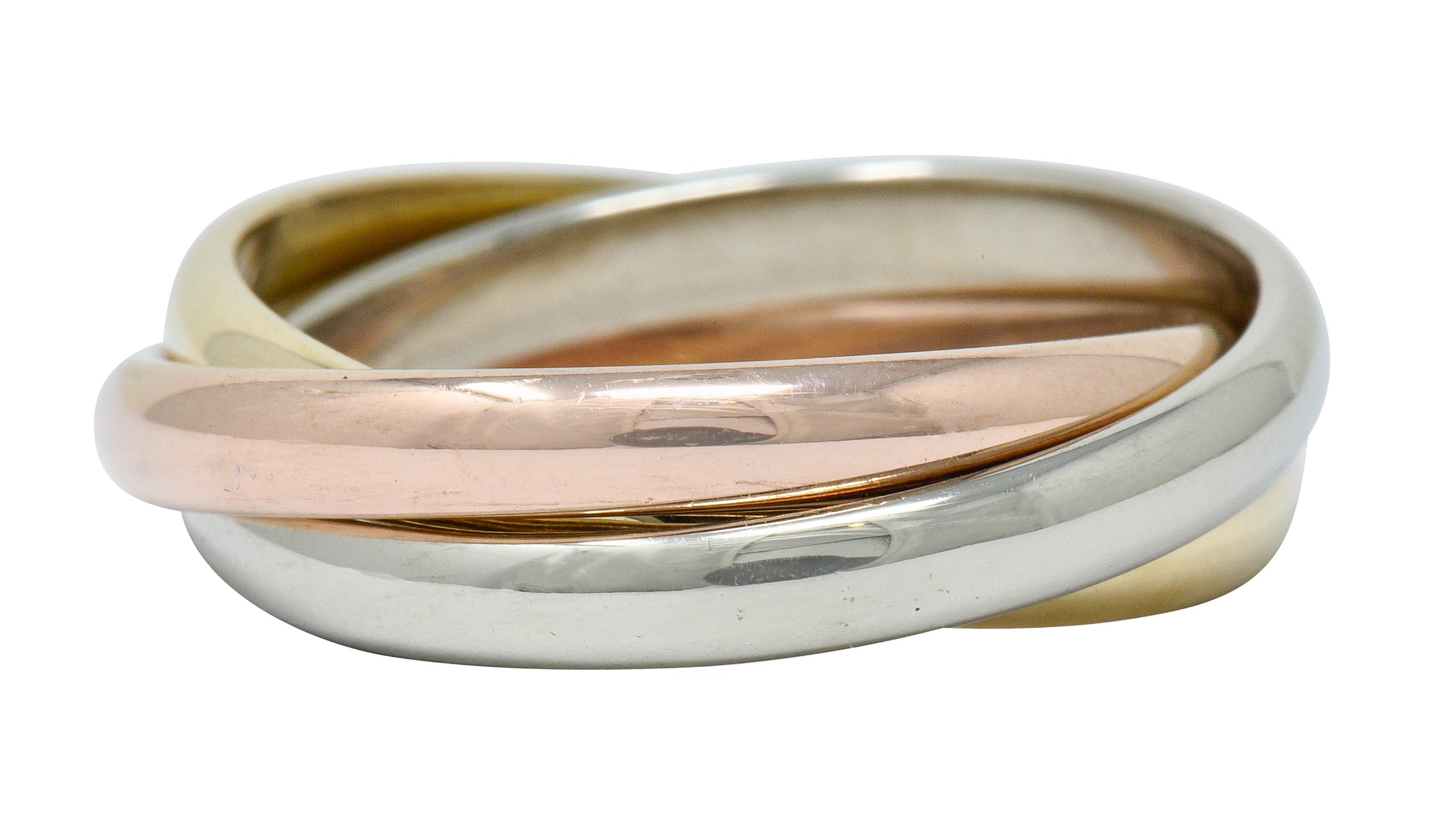 Tiffany & Co. Vintage 14 Karat Tri-Colored Gold Paloma's Melody Rolling Band RingRing - Wilson's Estate Jewelry