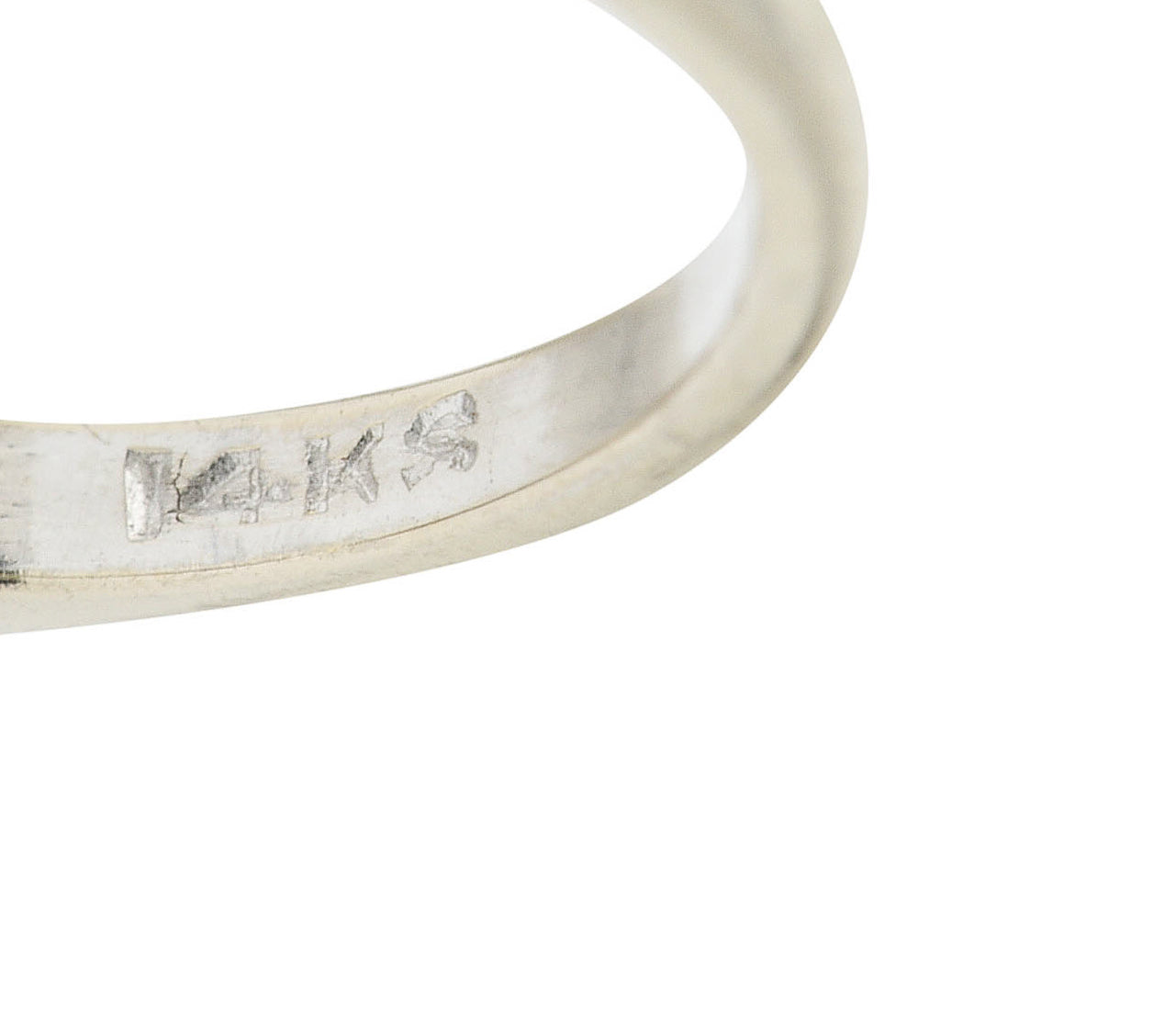 1940's Retro 0.25 CTW Diamond 14 Karat White Gold Band RingRing - Wilson's Estate Jewelry
