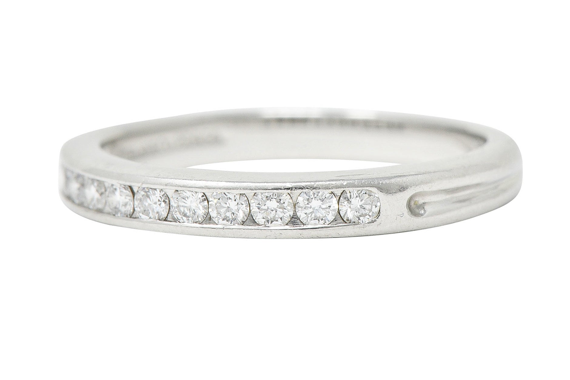 Tiffany & Co. Diamond Platinum Channel Band RingRing - Wilson's Estate Jewelry