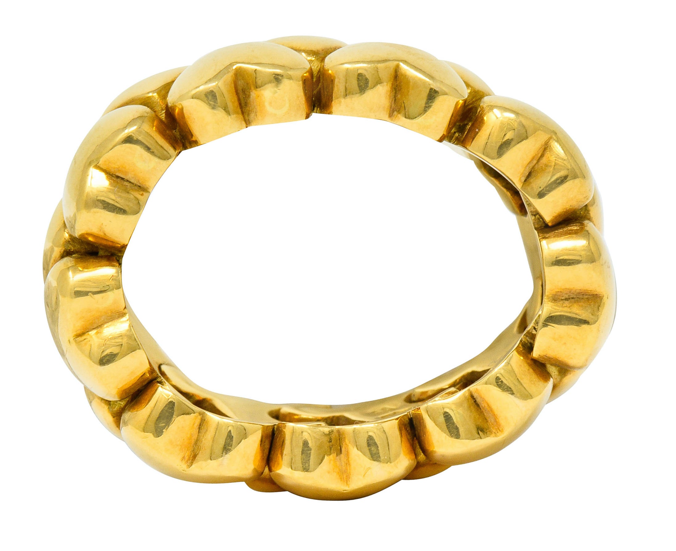 Cartier 18 Karat Gold Double Coeurs Heart Band Ring Circa 1994Ring - Wilson's Estate Jewelry