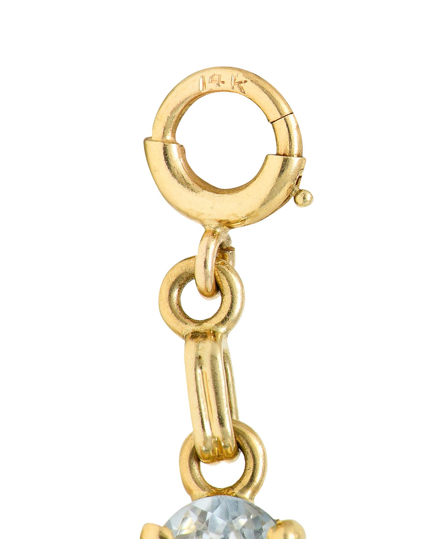 Retro 15.75 CTW Aquamarine 14 Karat Gold Link Braceletbracelet - Wilson's Estate Jewelry