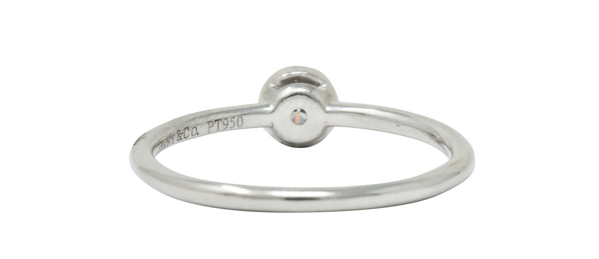 Tiffany & Co. Contemporary Diamond Platinum Bezet Solitaire RingRing - Wilson's Estate Jewelry