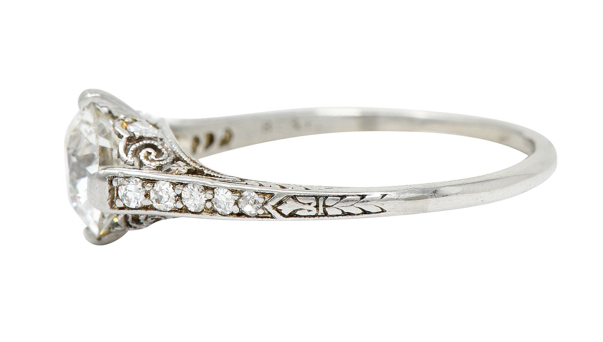 Black Starr & Frost Art Deco 1.50 CTW Diamond Platinum Engagement RingRing - Wilson's Estate Jewelry