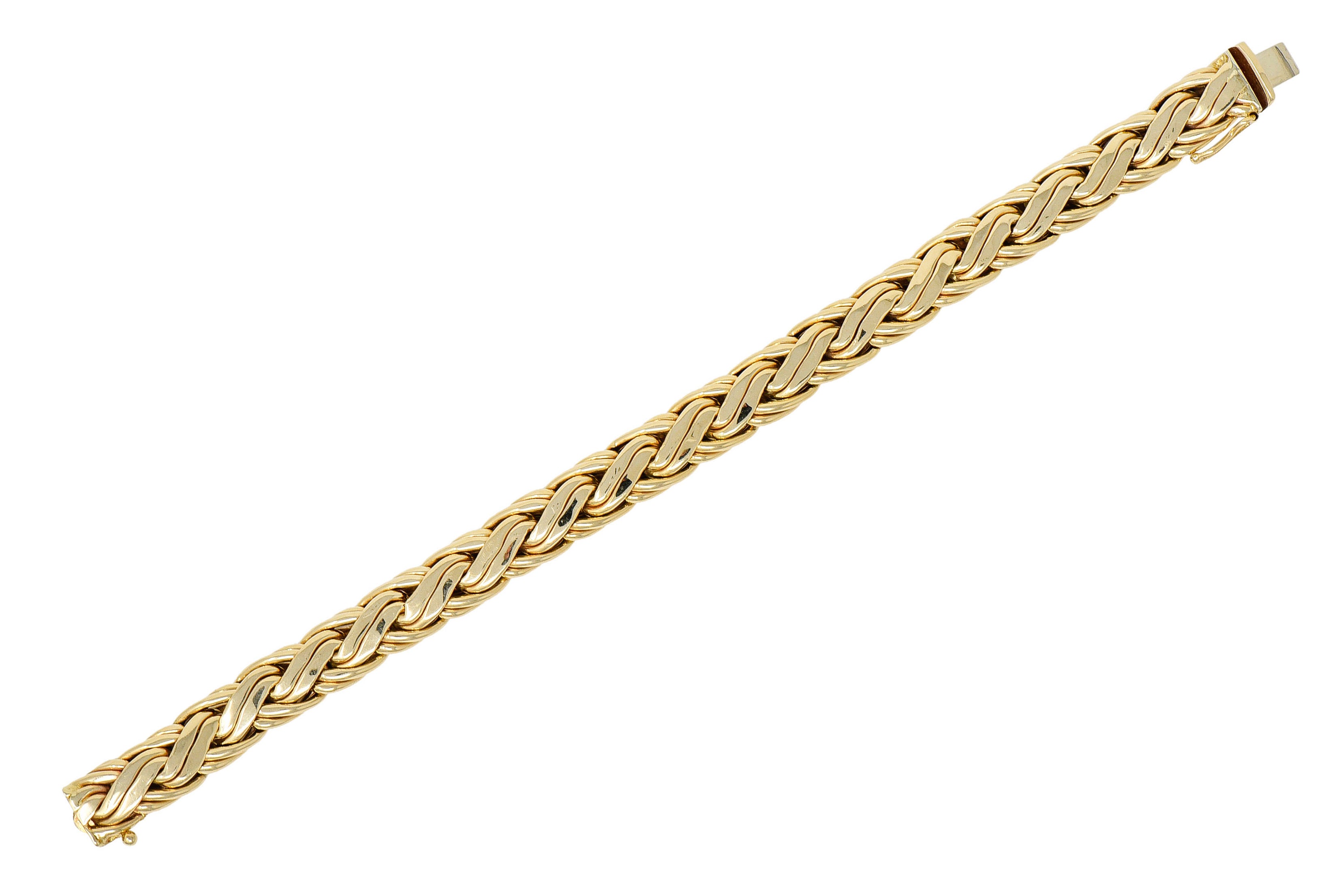 Tiffany & Co. 14 Karat Gold Woven Chain Bracelet Circa 1970bracelet - Wilson's Estate Jewelry