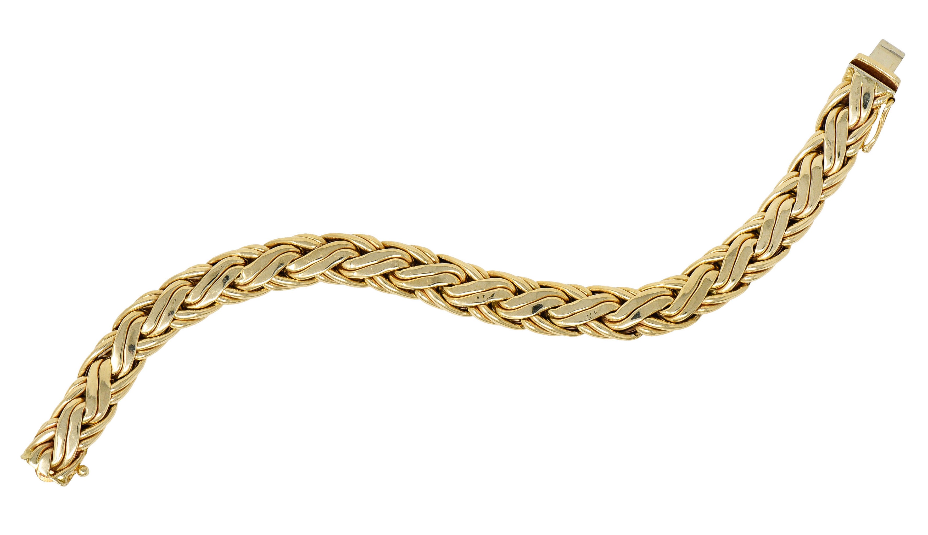 Tiffany & Co. 14 Karat Gold Woven Chain Bracelet Circa 1970bracelet - Wilson's Estate Jewelry
