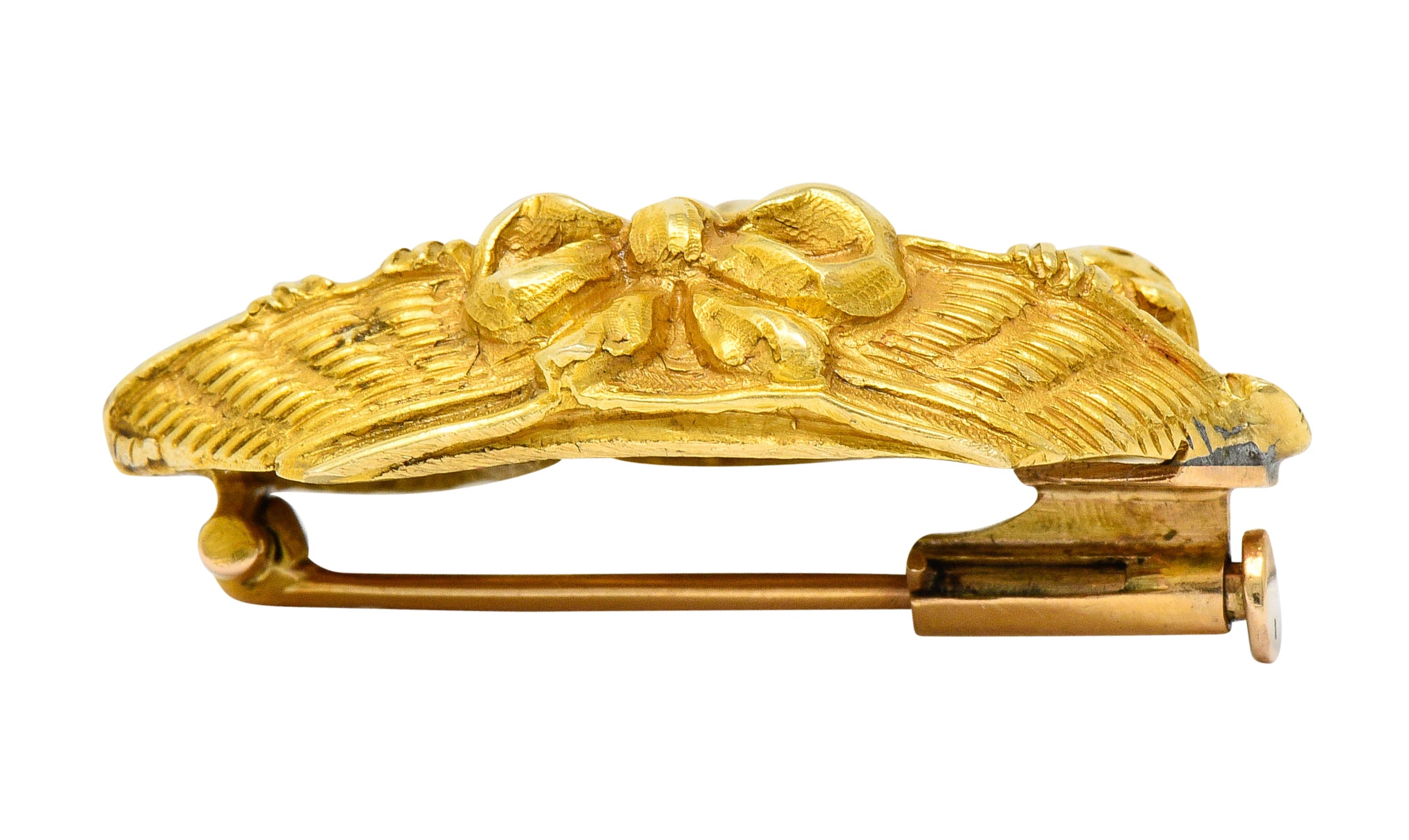French Victorian Rose Cut Diamond 18 Karat Gold Puppy BroochBrooch - Wilson's Estate Jewelry