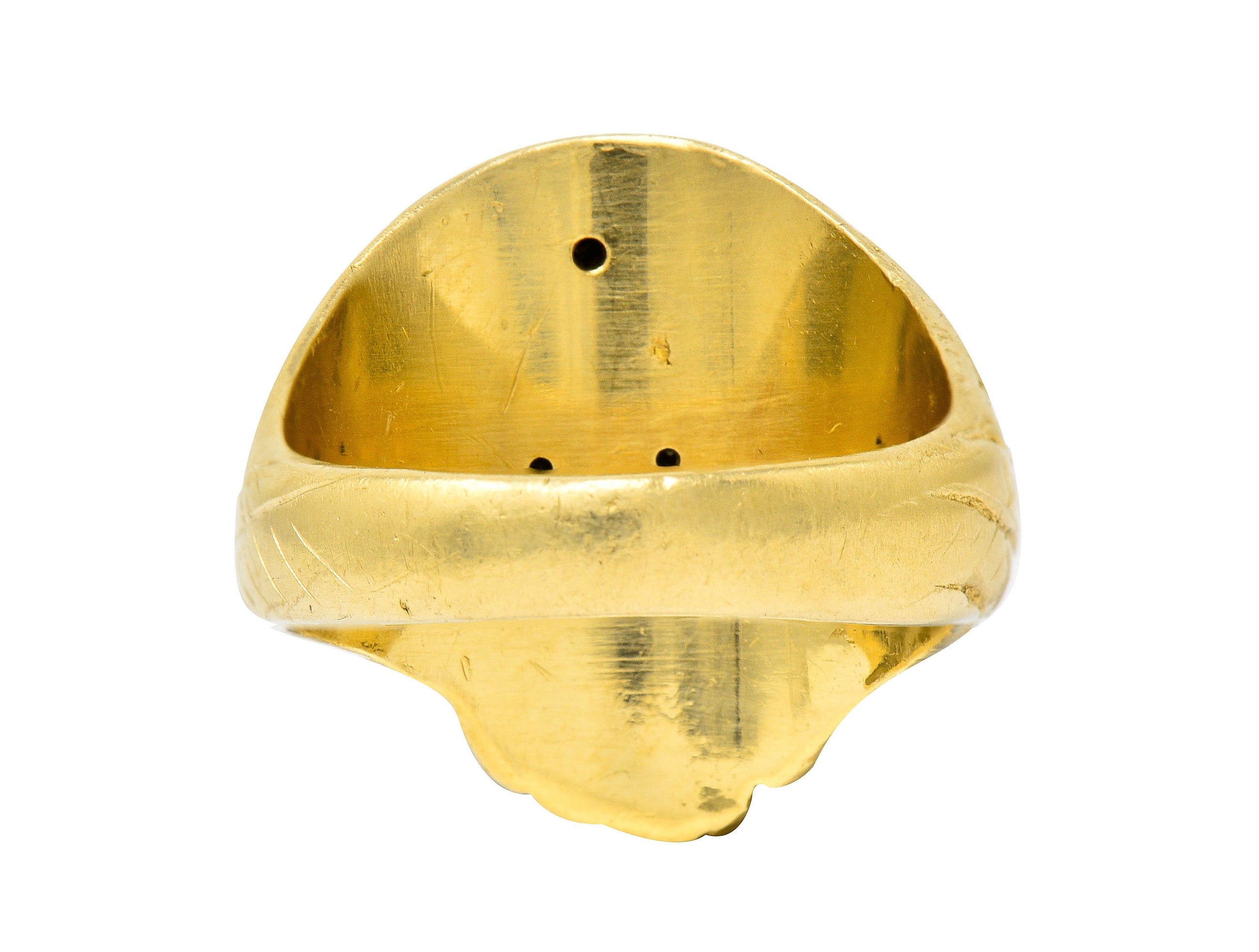 Art Nouveau Ruby Diamond 14 Karat Gold Wise Man RingRing - Wilson's Estate Jewelry