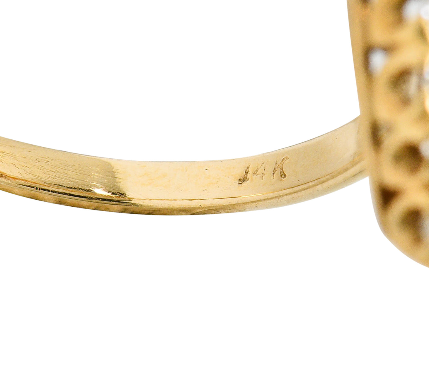 Late Victorian 2.40 CTW Diamond 14 Karat Gold Navette Cluster RingRing - Wilson's Estate Jewelry