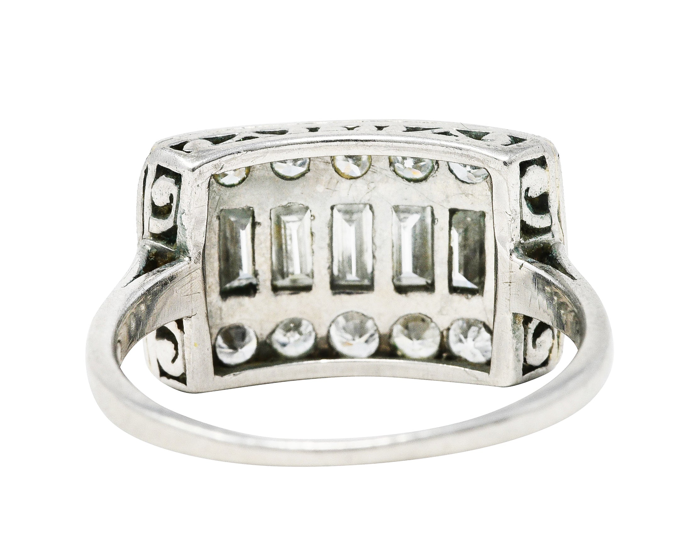 1930's Art Deco 1.25 CTW Diamond Platinum Dinner RingRing - Wilson's Estate Jewelry