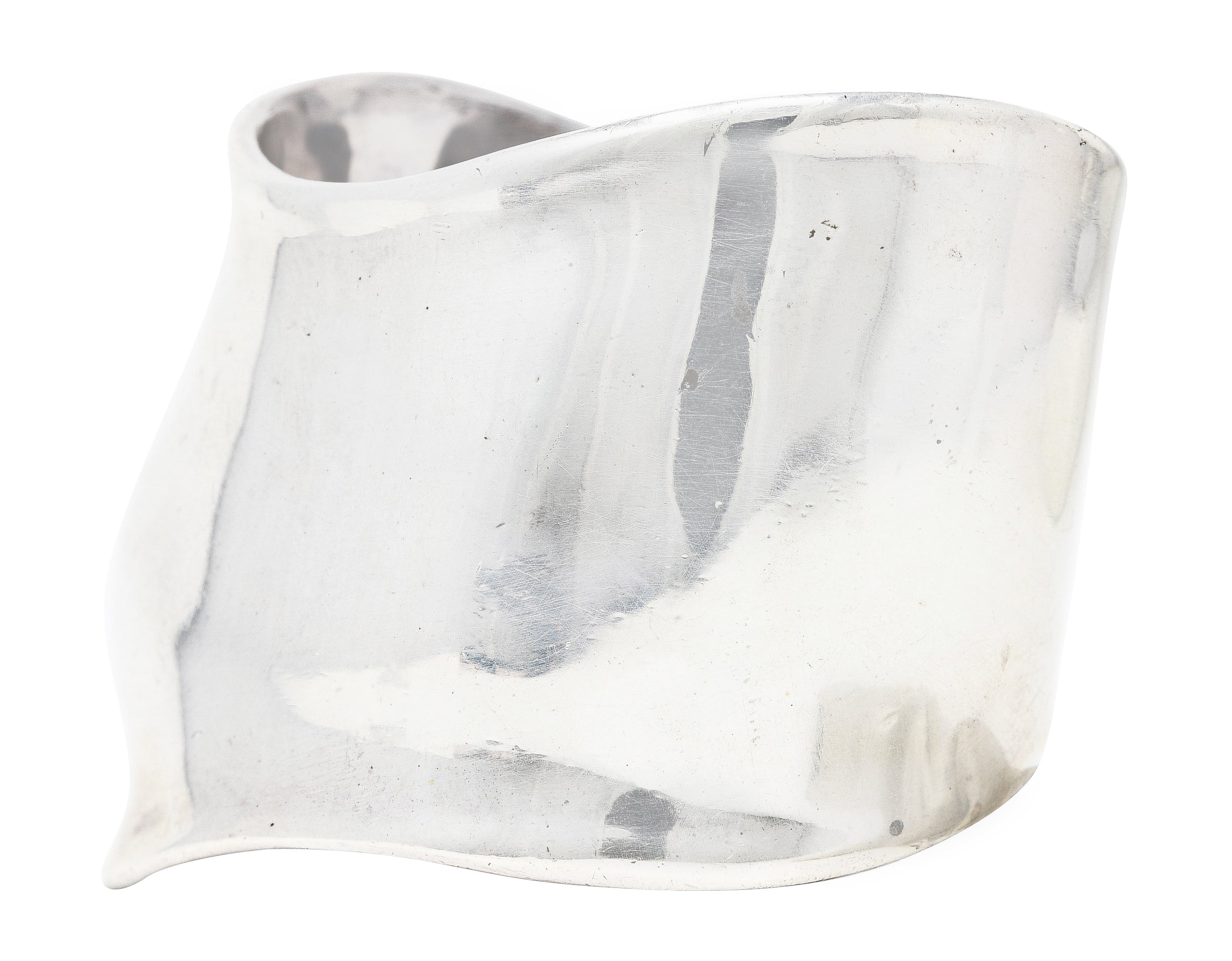 Vintage Elsa Peretti Tiffany & Co. Sterling Silver Bone Cuff Bracelet Wilson's Estate Jewelry