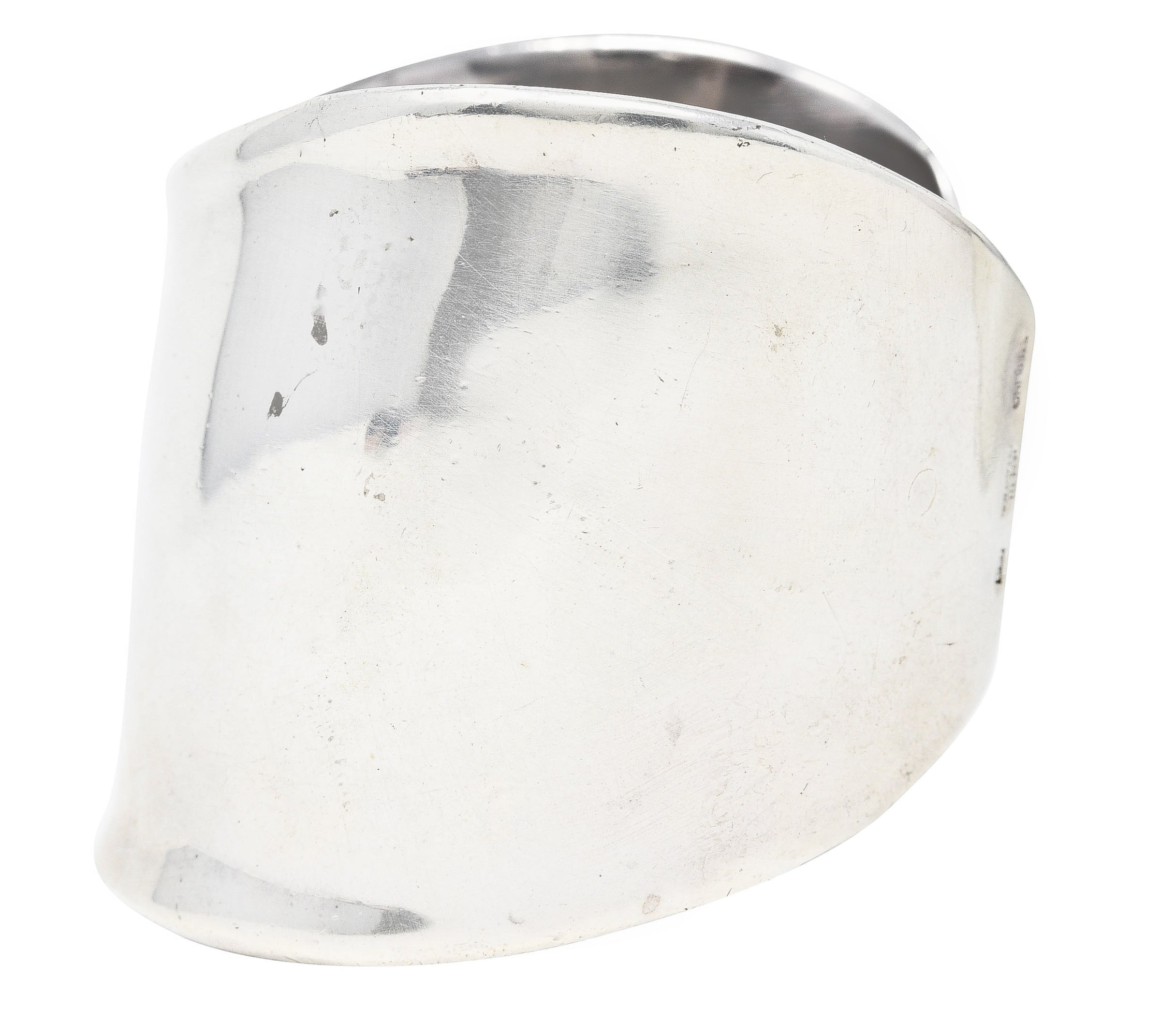 Vintage Elsa Peretti Tiffany & Co. Sterling Silver Bone Cuff Bracelet Wilson's Estate Jewelry