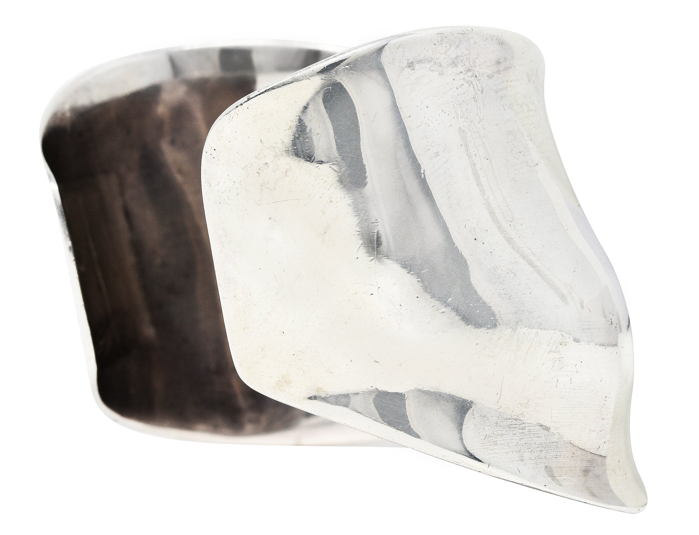 Vintage Elsa Peretti Tiffany & Co. Sterling Silver Bone Cuff Bracelet Wilson's Estate Jewelry