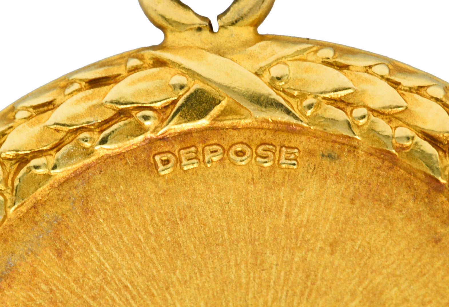 1910 French A. Augis Diamond Ruby 18 Karat Gold Love Poem Pendant Charmcharm - Wilson's Estate Jewelry