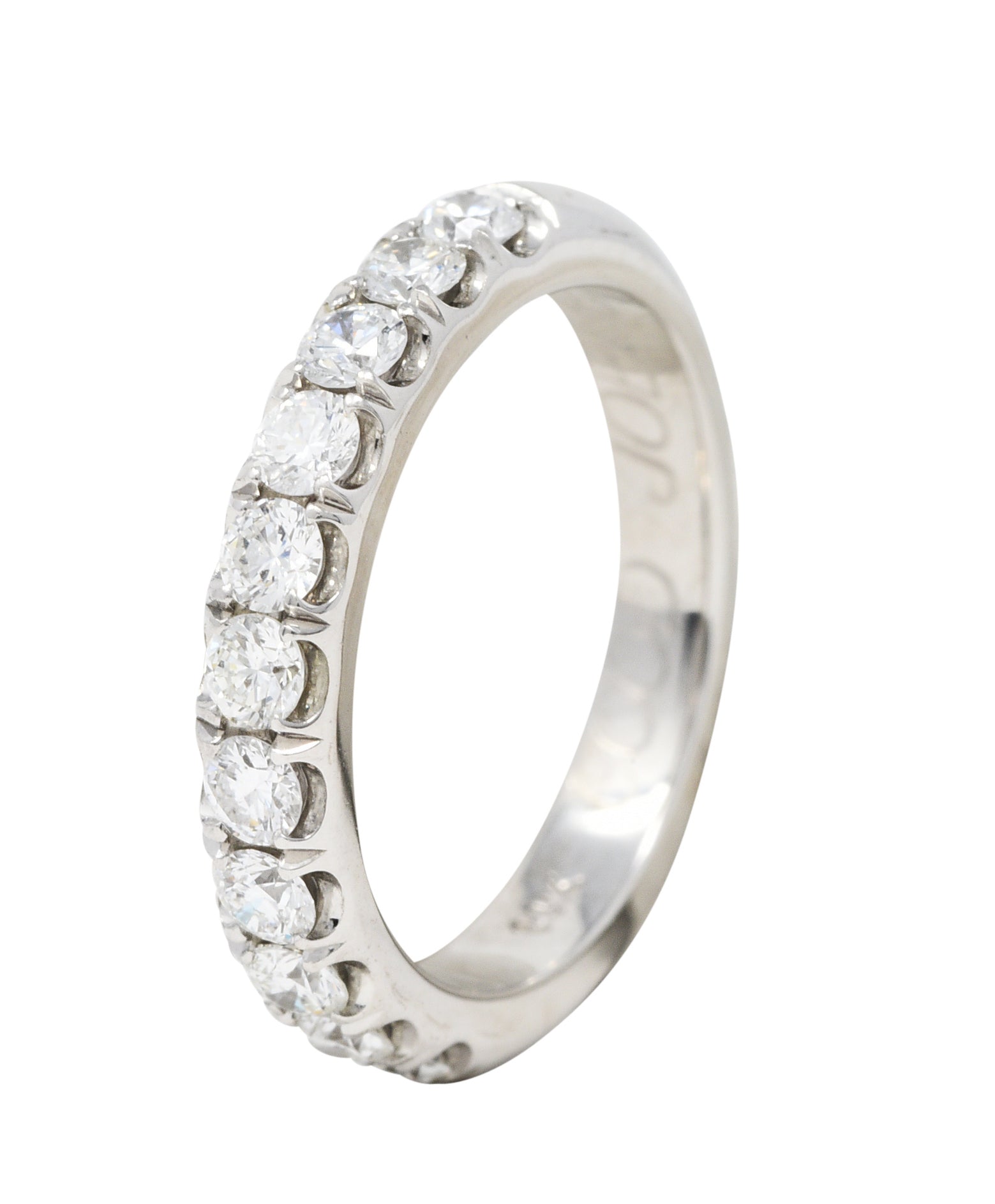 Contemporary 0.75 CTW Diamond 14 Karat White Gold Anniversary Band RingRing - Wilson's Estate Jewelry