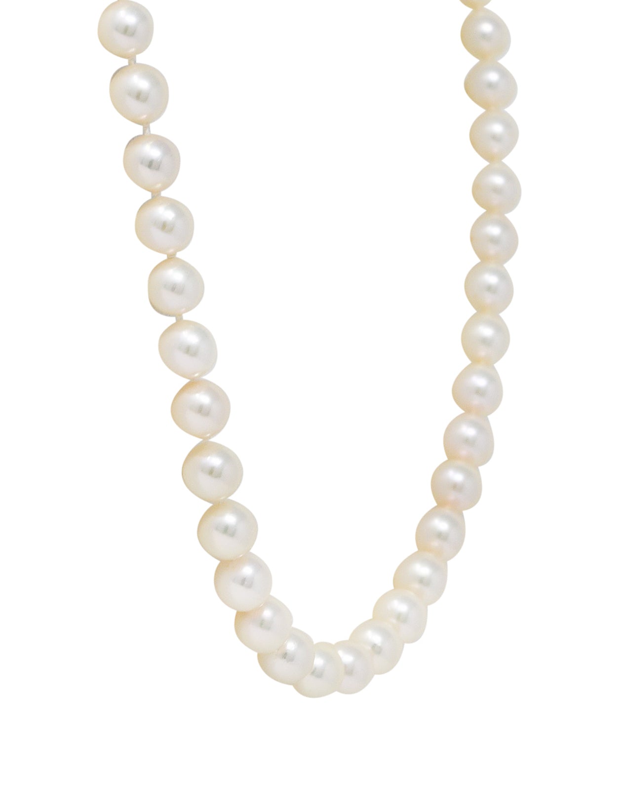Mikimoto Diamond Cultured Pearl 18 Karat Gold Strand NecklaceNecklace - Wilson's Estate Jewelry