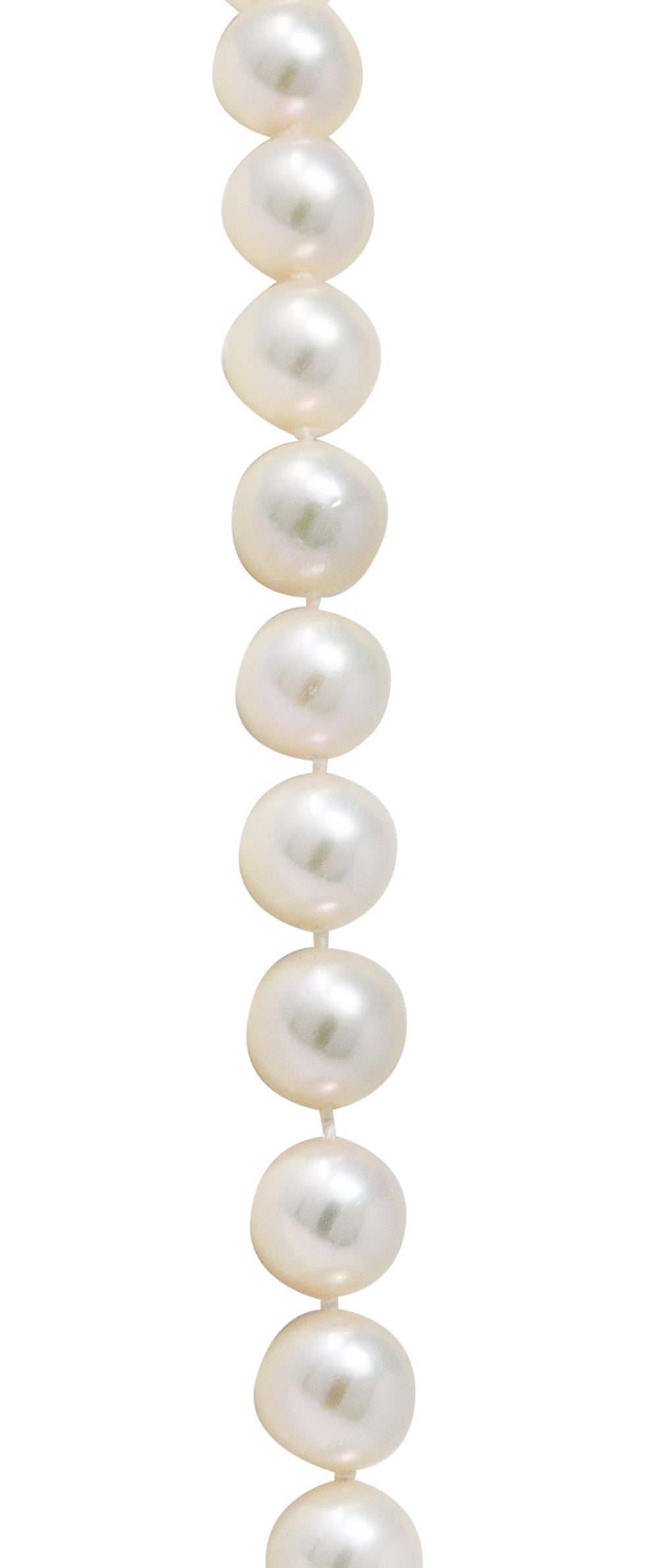 Mikimoto Diamond Cultured Pearl 18 Karat Gold Strand NecklaceNecklace - Wilson's Estate Jewelry