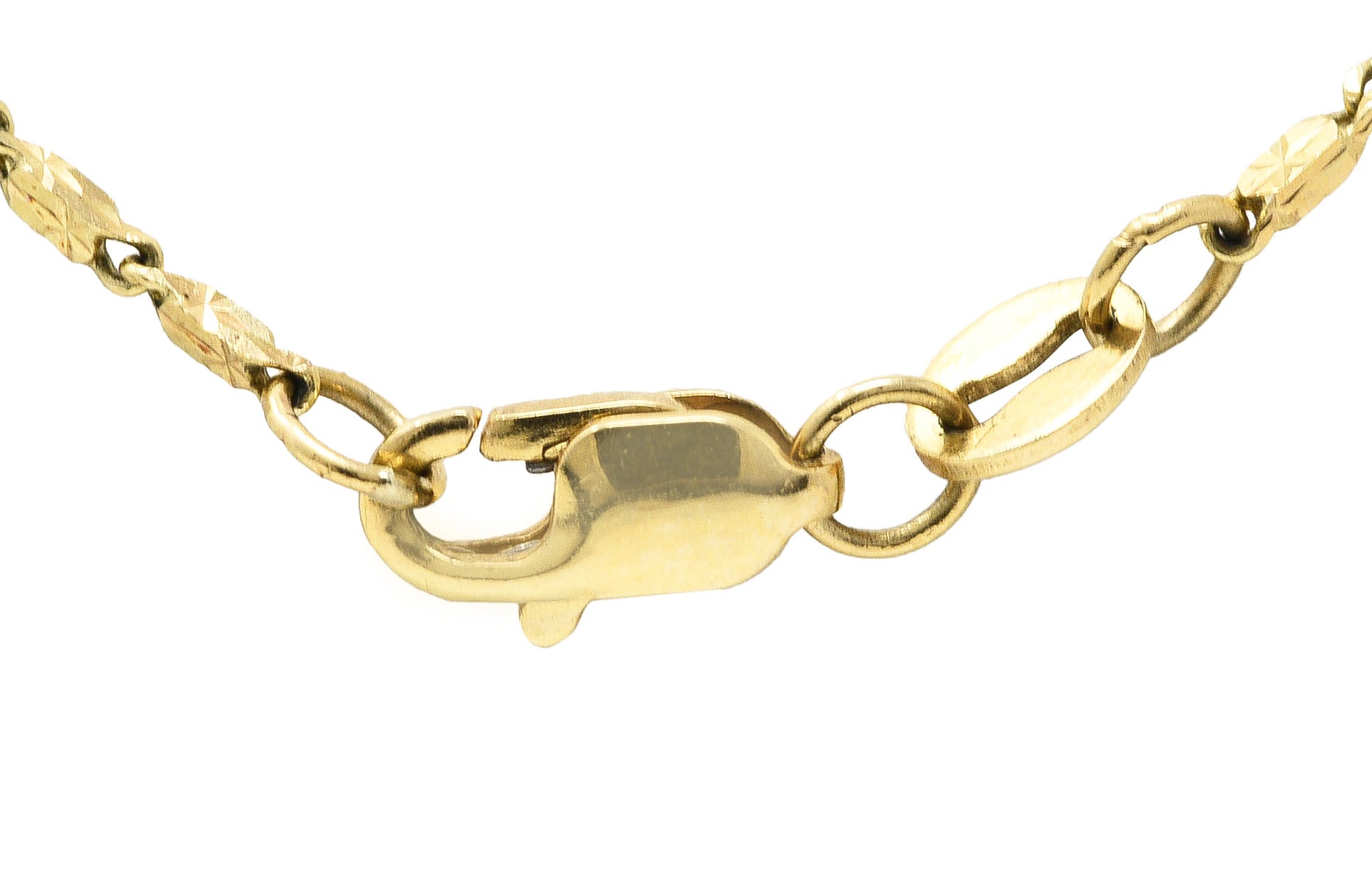 1960's Vintage Ruby Diamond 18 Karat Two-Tone Gold Caged Bird Pendant Necklace Wilson's Antique & Estate Jewelry