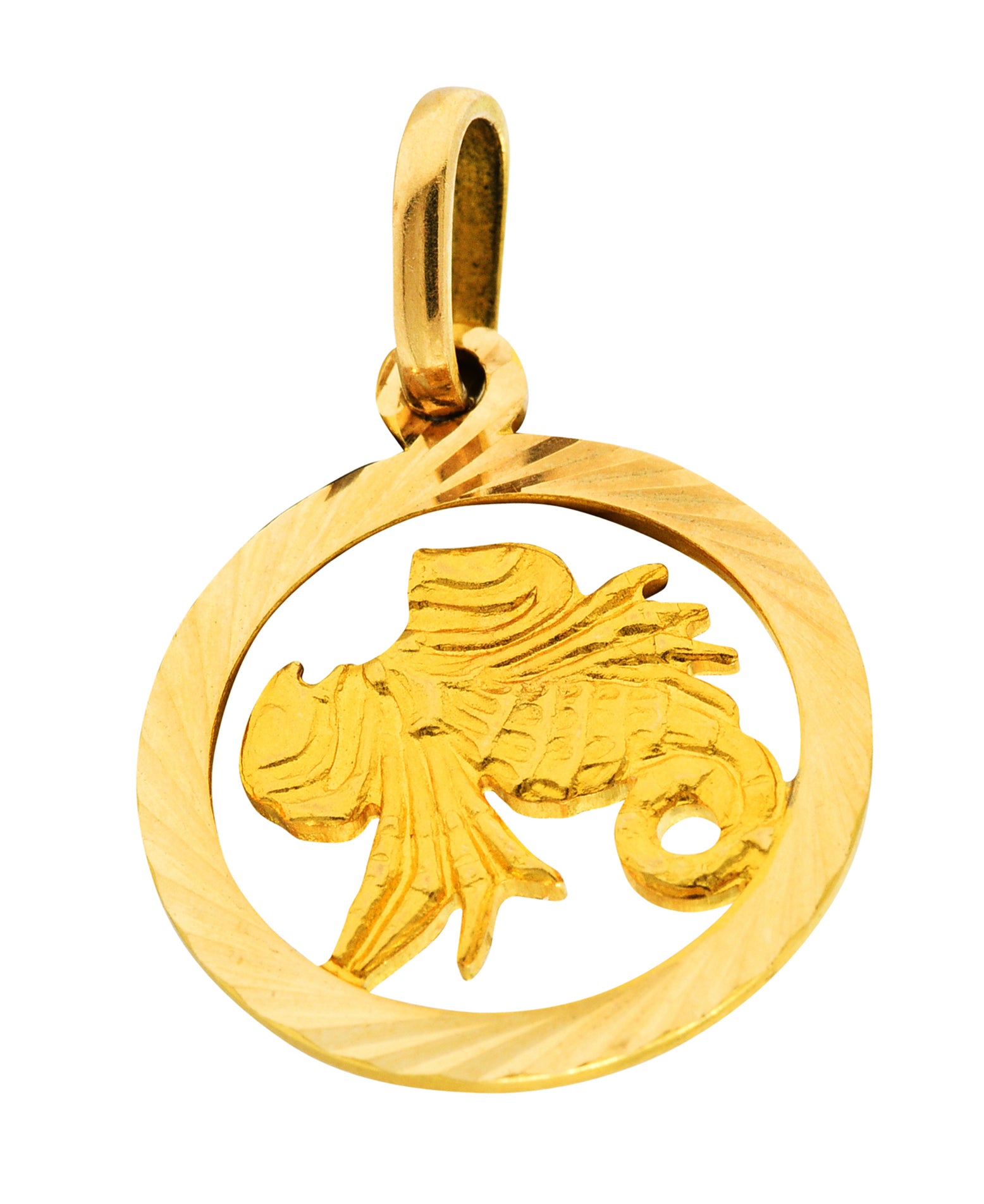 1970's Italian 18 Karat Yellow Gold Scorpio Zodiac Charmcharm - Wilson's Estate Jewelry
