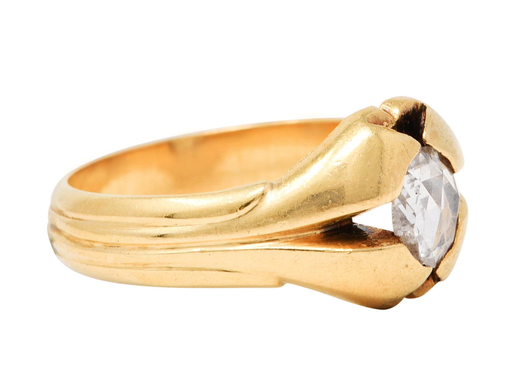 Art Deco Rose Cut Diamond 18 Karat Gold Band RingRing - Wilson's Estate Jewelry