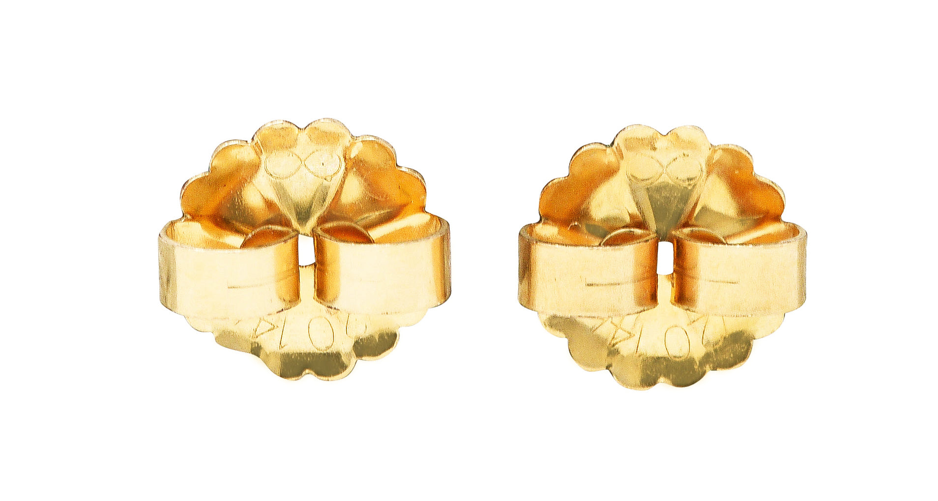 Retro Carved Jade Diamond 14 Karat Two-Tone Gold Vintage Leaf Stud Earrings Wilson's Estate Jewelry