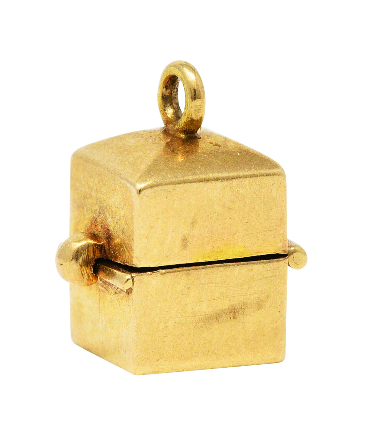 Retro Diamond 14 Karat Gold Marriage Ring Box Charmcharm - Wilson's Estate Jewelry