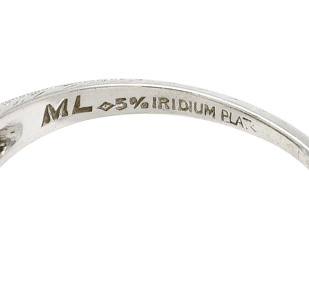 Art Deco 1.35 CTW Old European Diamond Platinum Trellis Engagement Ring GIA Wilson's Estate Jewelry