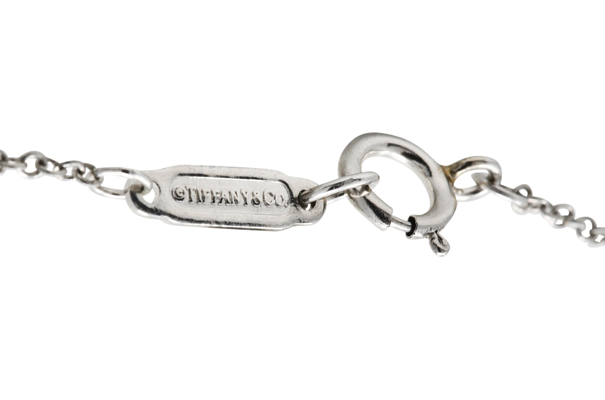 Tiffany & Co. 0.51 CTW Diamond Platinum Quatrefoil Key Pendant NecklaceNecklace - Wilson's Estate Jewelry
