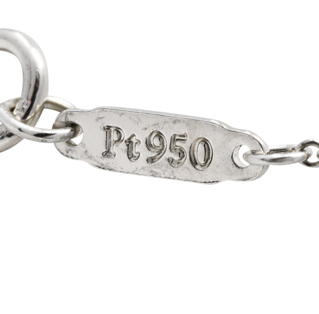 Tiffany & Co. 0.51 CTW Diamond Platinum Quatrefoil Key Pendant NecklaceNecklace - Wilson's Estate Jewelry