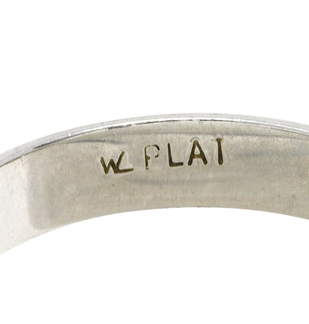 Vintage Platinum Decorative Wedding Band Ring Wilson's Estate Jewelry