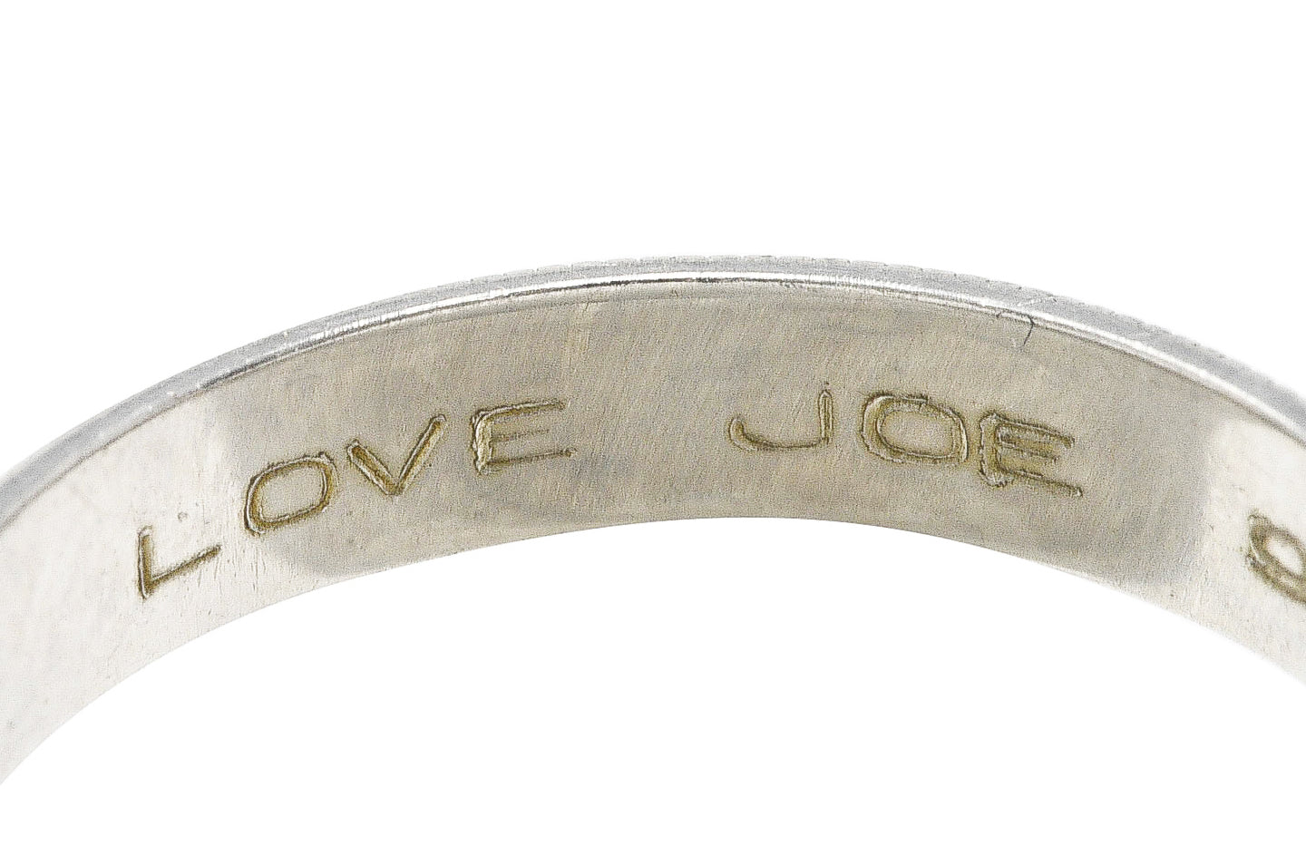 Vintage Platinum Decorative Wedding Band Ring Wilson's Estate Jewelry