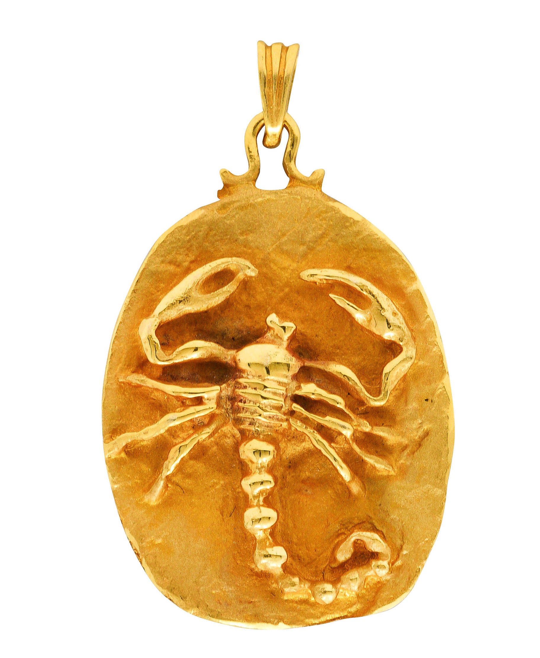Vintage 1970's 14 Karat Yellow Gold Scorpio Zodiac Pendantcharm - Wilson's Estate Jewelry