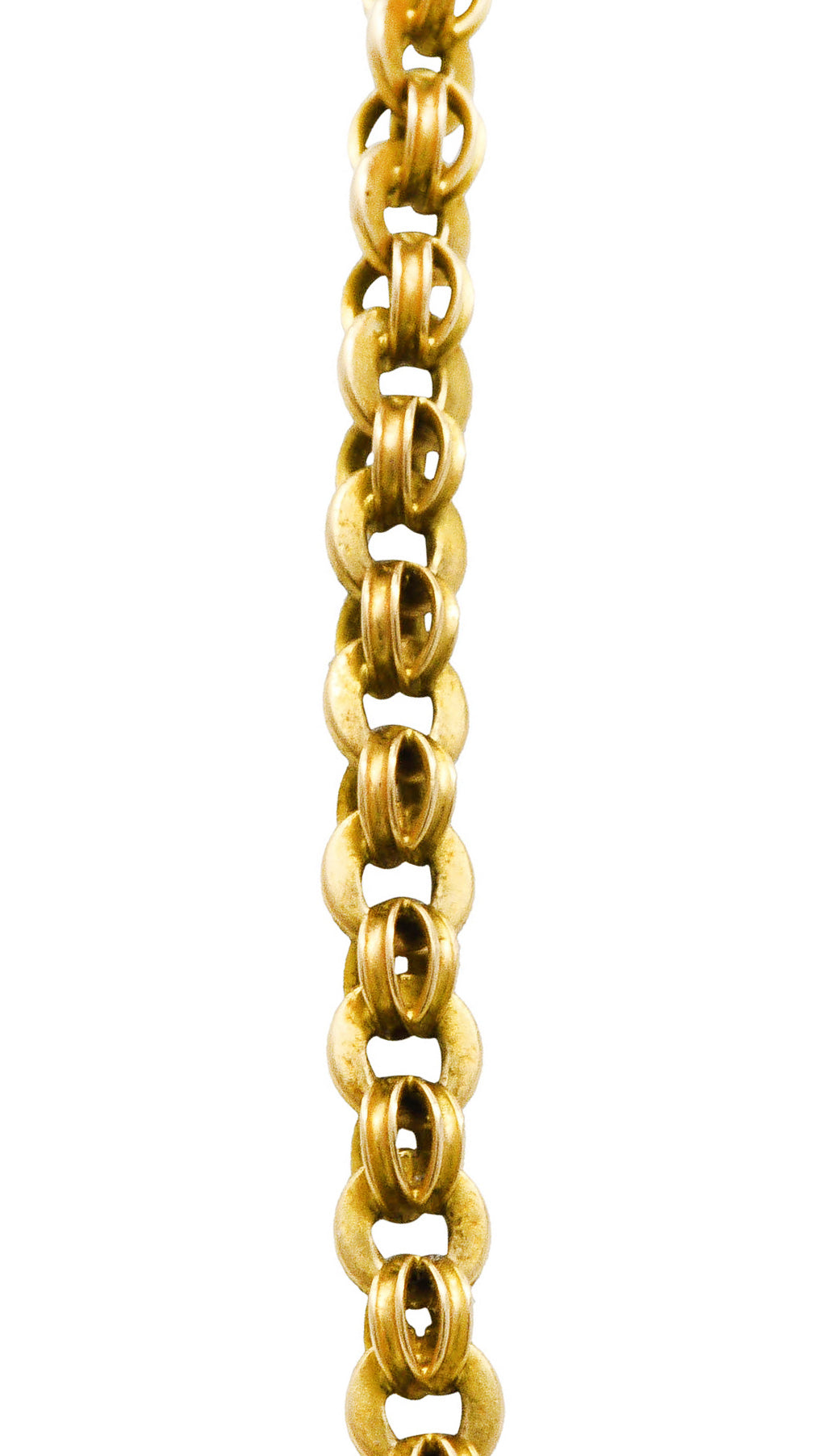 Victorian 14 Karat Yellow Gold Fluted Chain Antique Necklace Wilson's Estate Jewelry