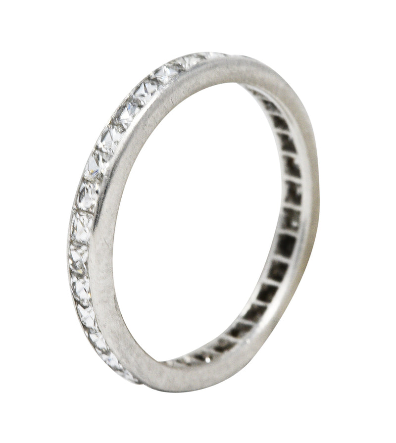 Art Deco 1.20 CTW French Cut Diamond Platinum Eternity Band RingRing - Wilson's Estate Jewelry