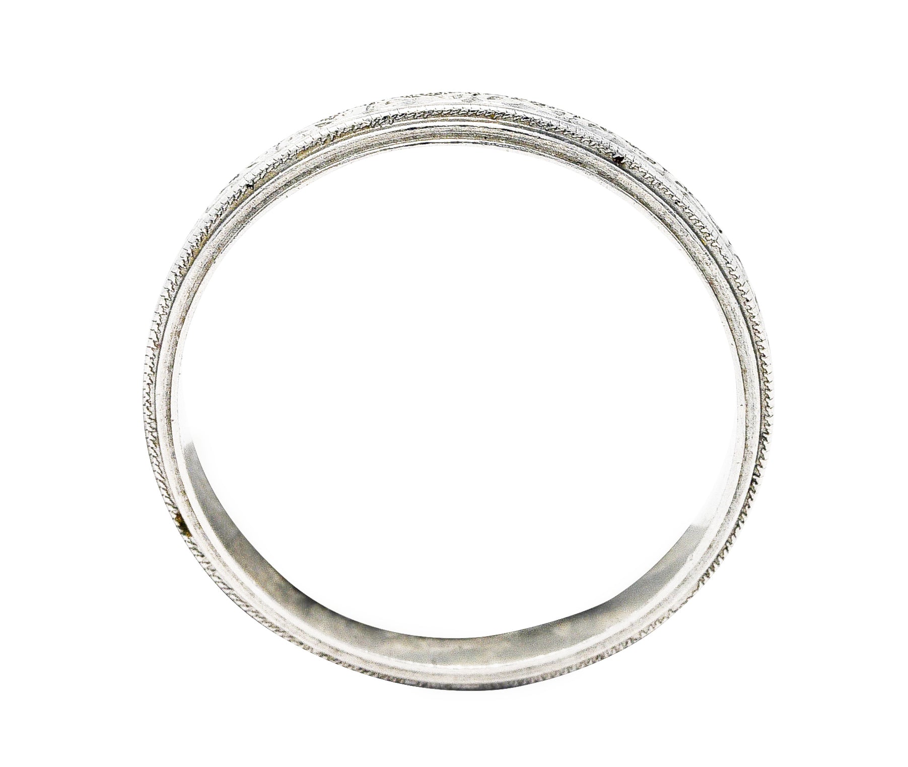 1930's Art Deco Platinum Scrolling Stacking Band Ring Wilson's Estate Jewelry