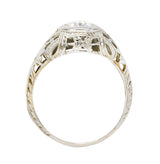1920's Art Deco Diamond 18 Karat White Gold Blossom Engagement RingRing - Wilson's Estate Jewelry