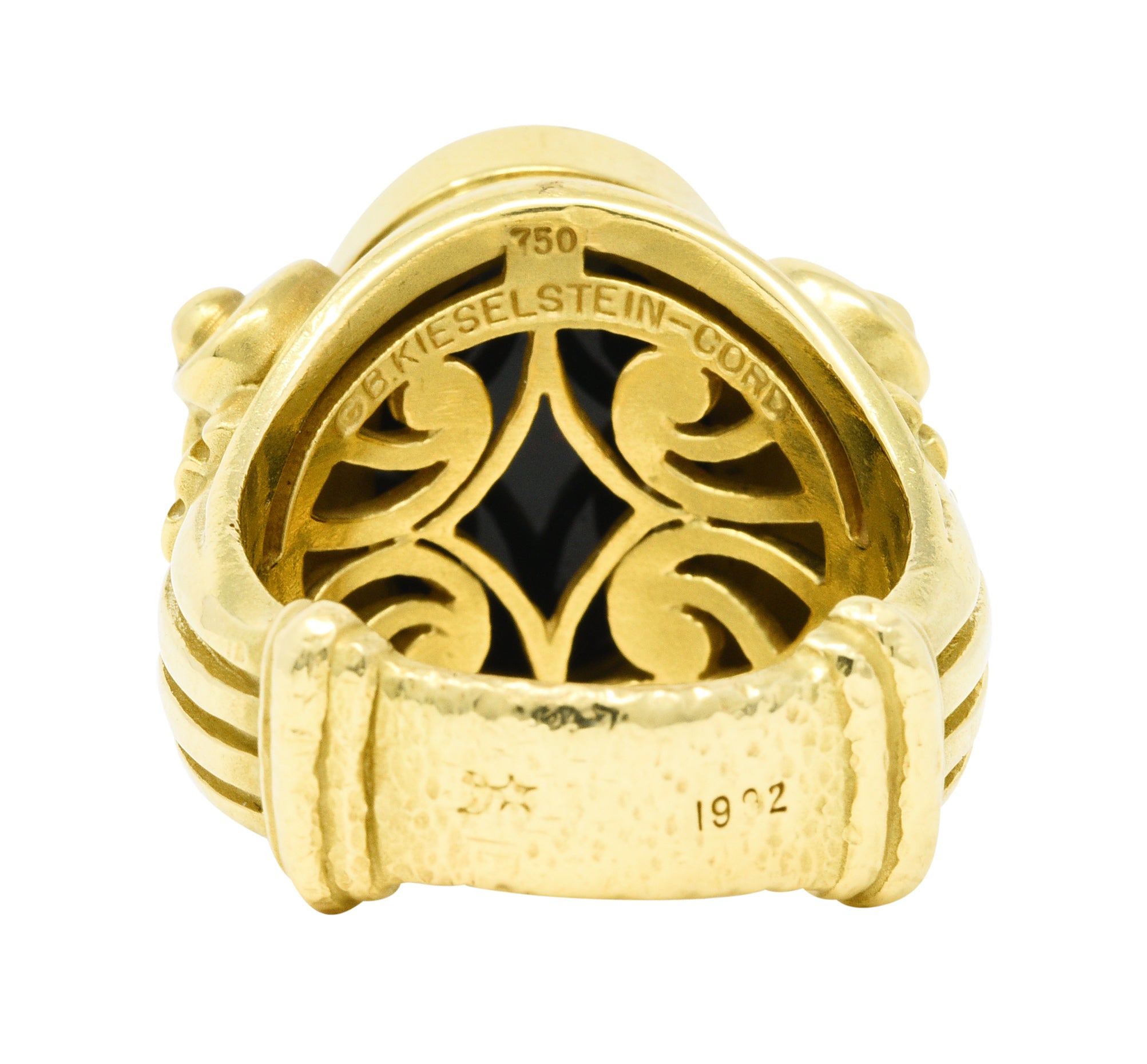 Kieselstein-Cord Bloodstone Intaglio 18 Karat Gold Signet RingRing - Wilson's Estate Jewelry