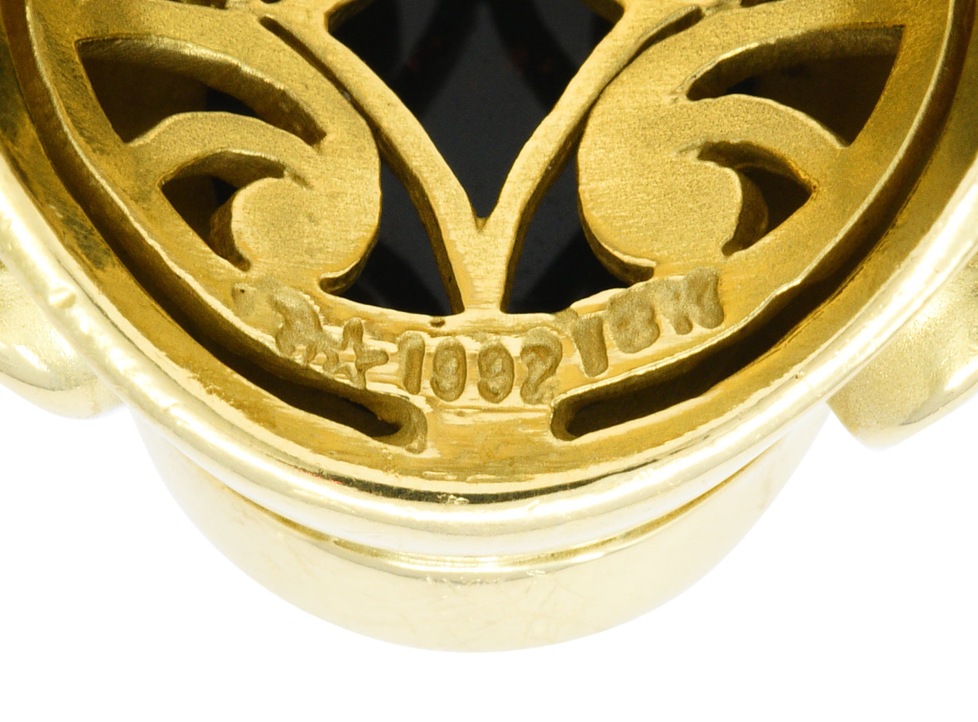 Kieselstein-Cord Bloodstone Intaglio 18 Karat Gold Signet RingRing - Wilson's Estate Jewelry