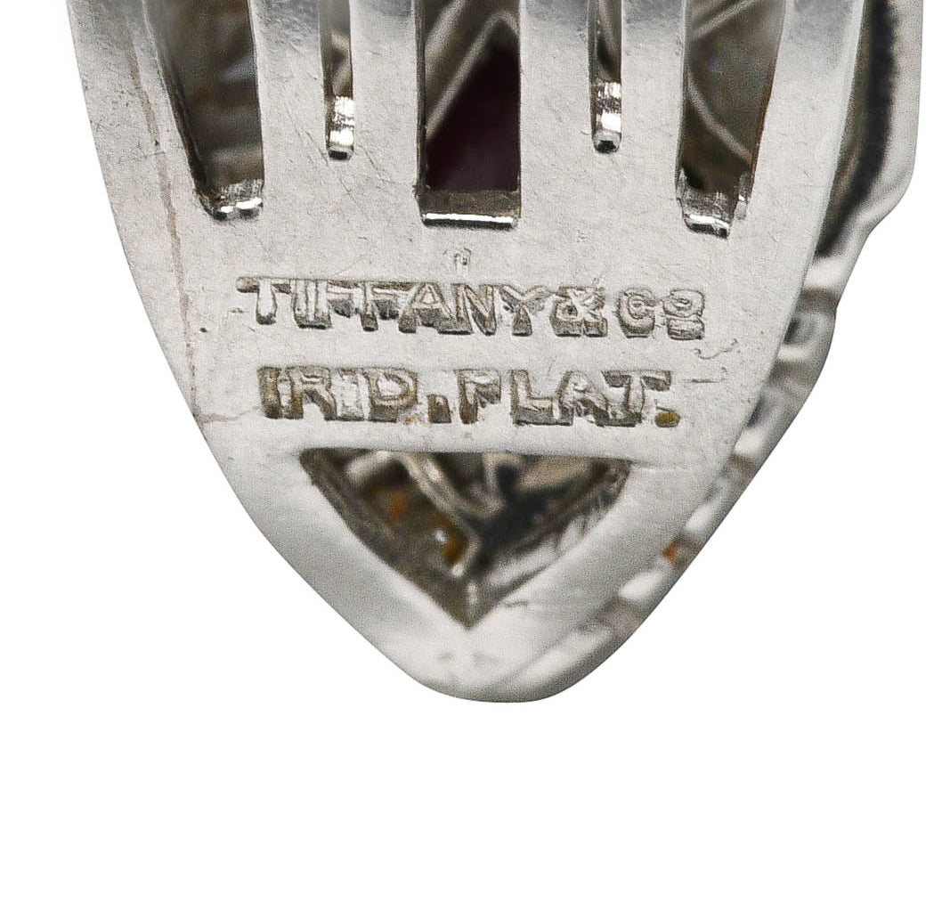 .11111 1950's Tiffany & Co. Diamond Ruby Platinum Enhancer Clip Pendant NecklaceNecklace - Wilson's Estate Jewelry
