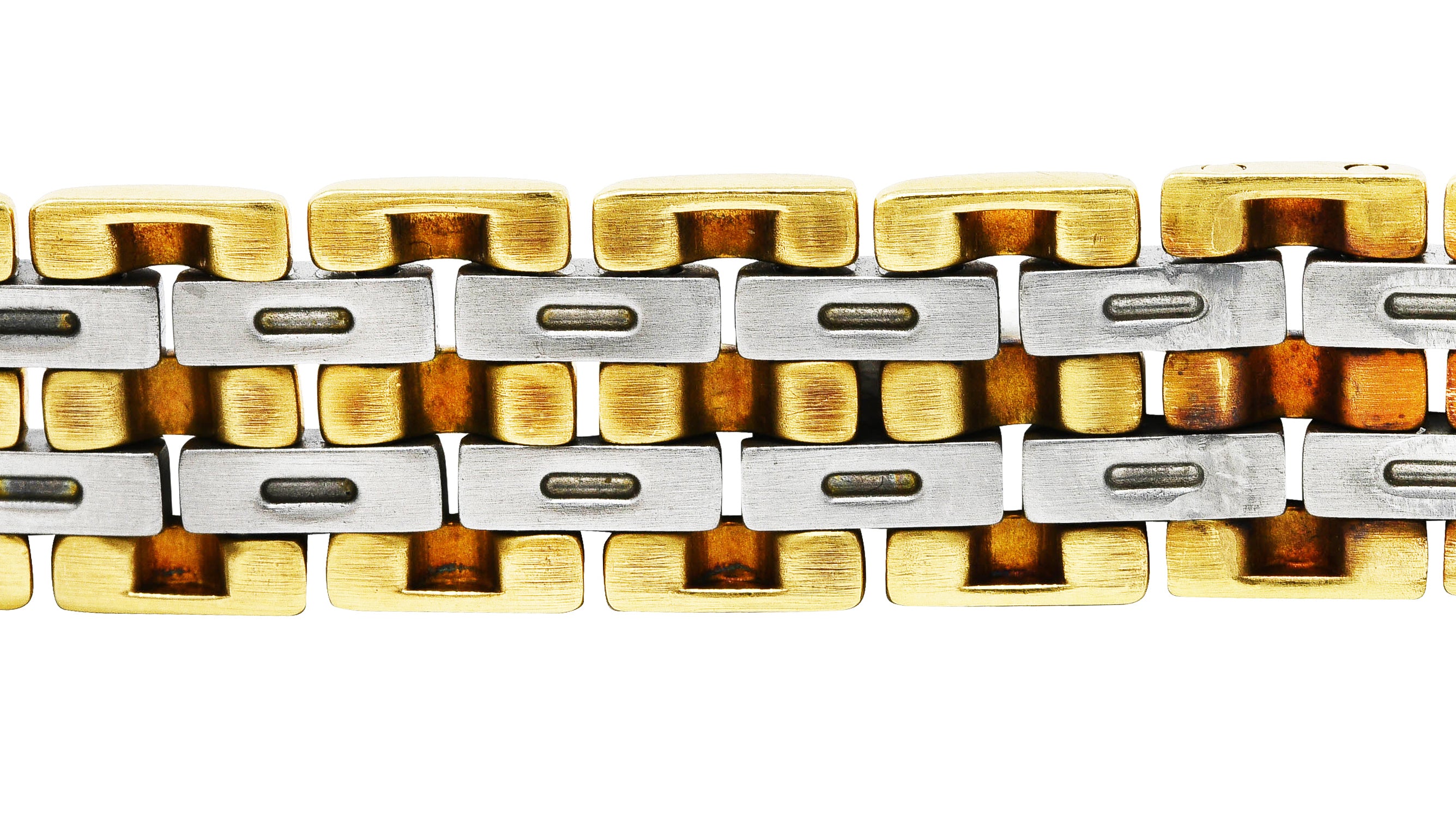 Cartier 18 Karat Gold Stainless Steel Panthere De Cartier Watch BraceletWatches - Wilson's Estate Jewelry