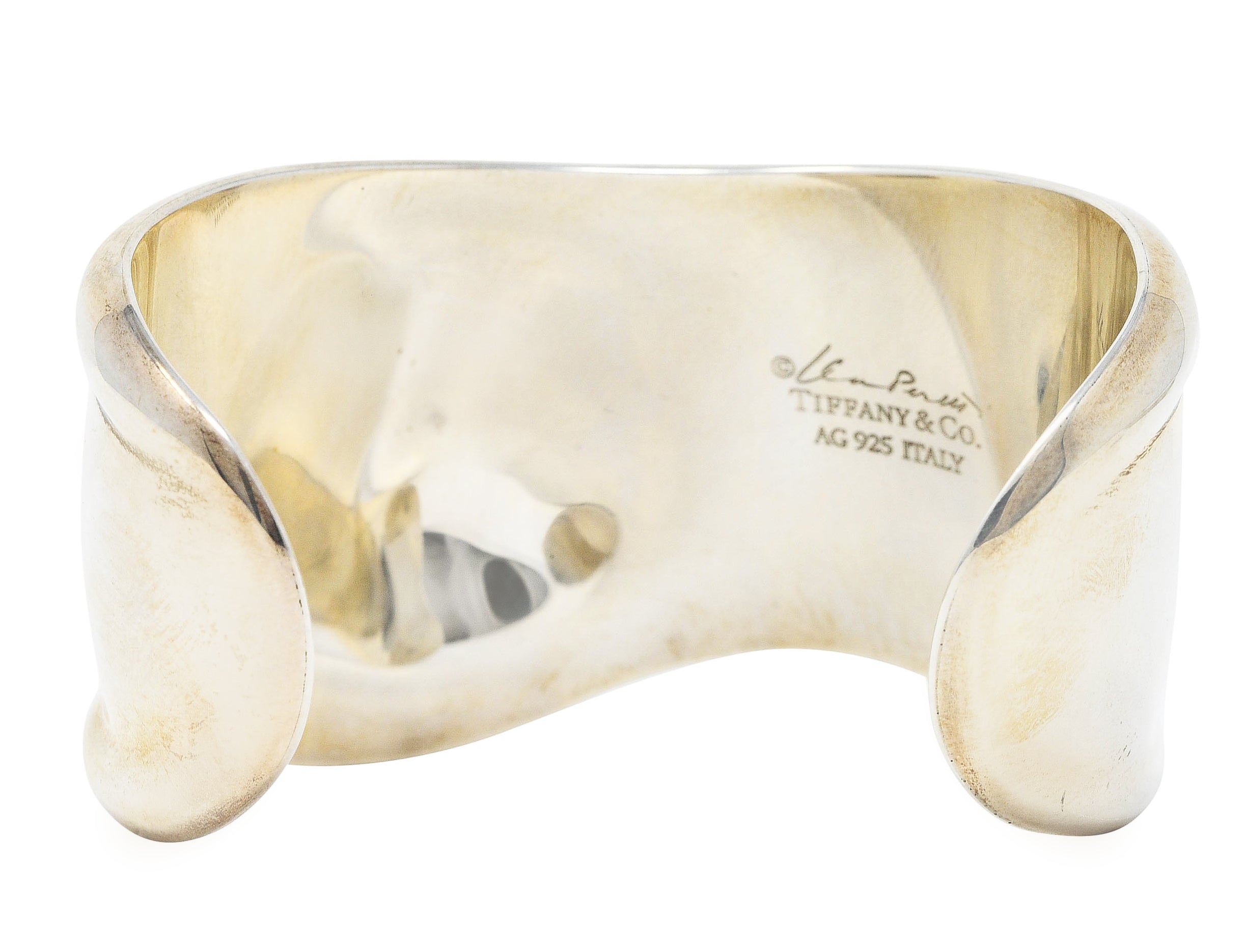 Elsa Peretti Tiffany & Co. Vintage Sterling Silver 38 MM Small Bone Cuff BraceletRings - Wilson's Estate Jewelry