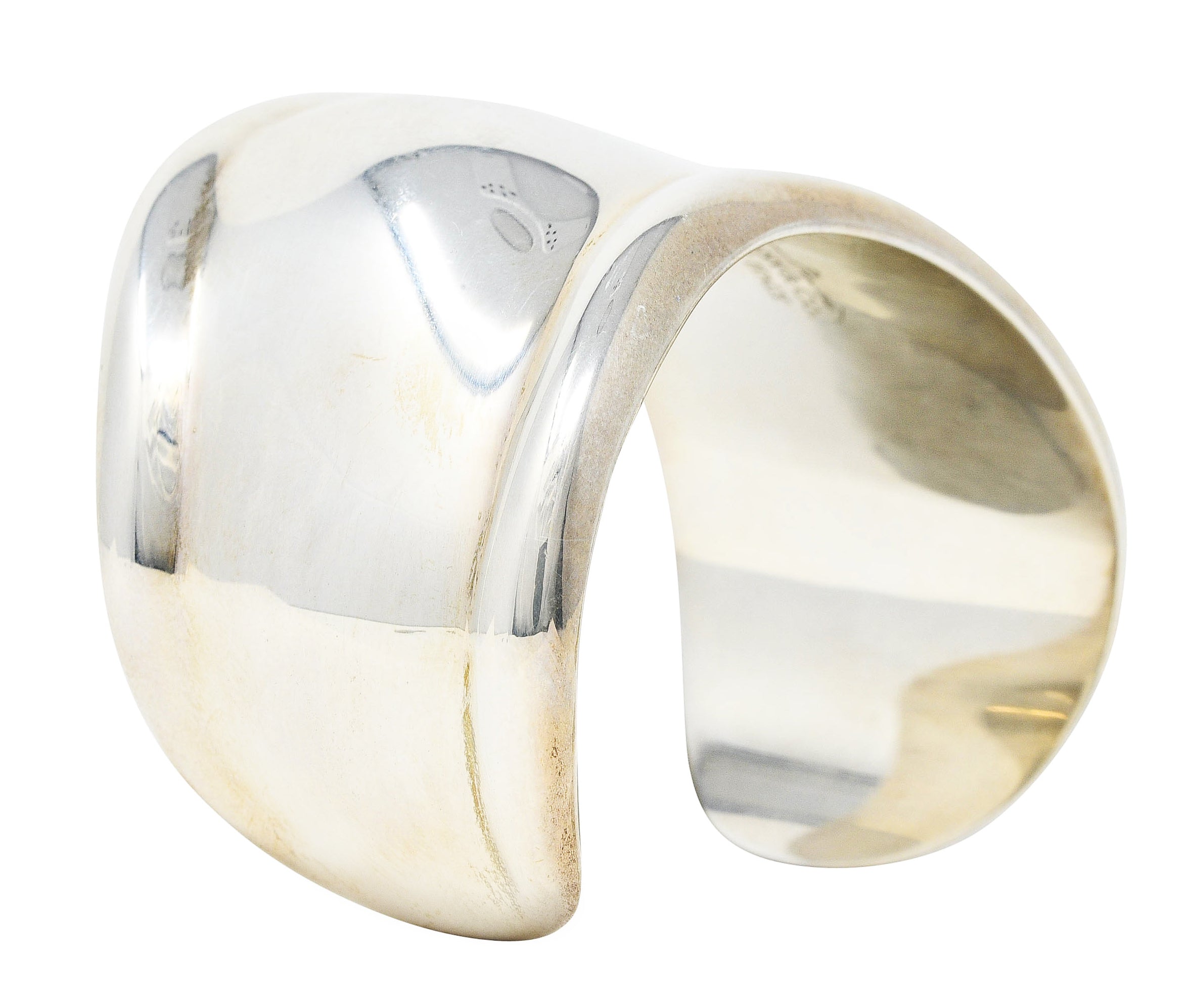 Elsa Peretti Tiffany & Co. Vintage Sterling Silver 38 MM Small Bone Cuff BraceletRings - Wilson's Estate Jewelry