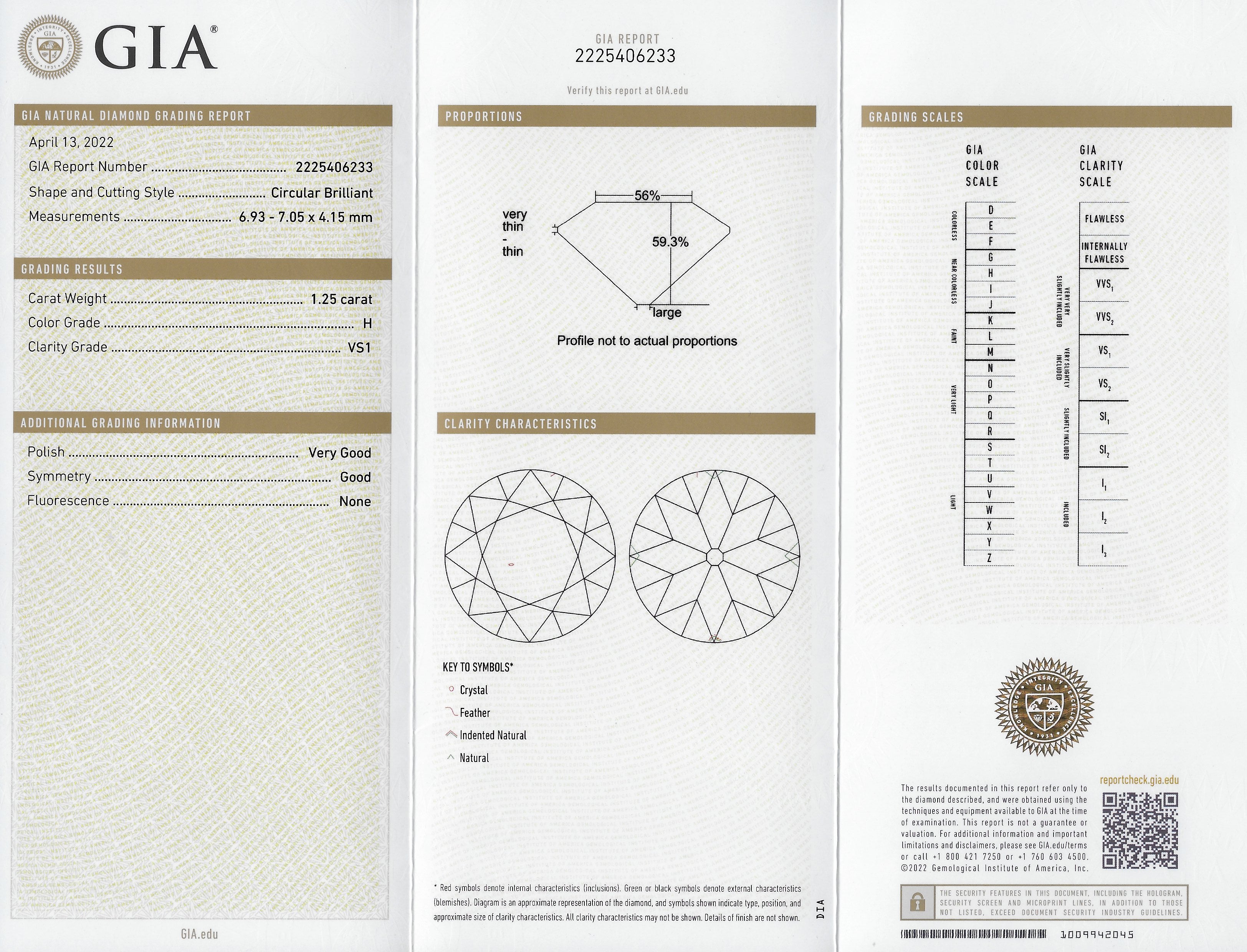Mid-Century Transitional Cut 1.60 CTW Diamond Platinum Knife Edge Engagement Ring GIA Wilson's Estate Jewelry